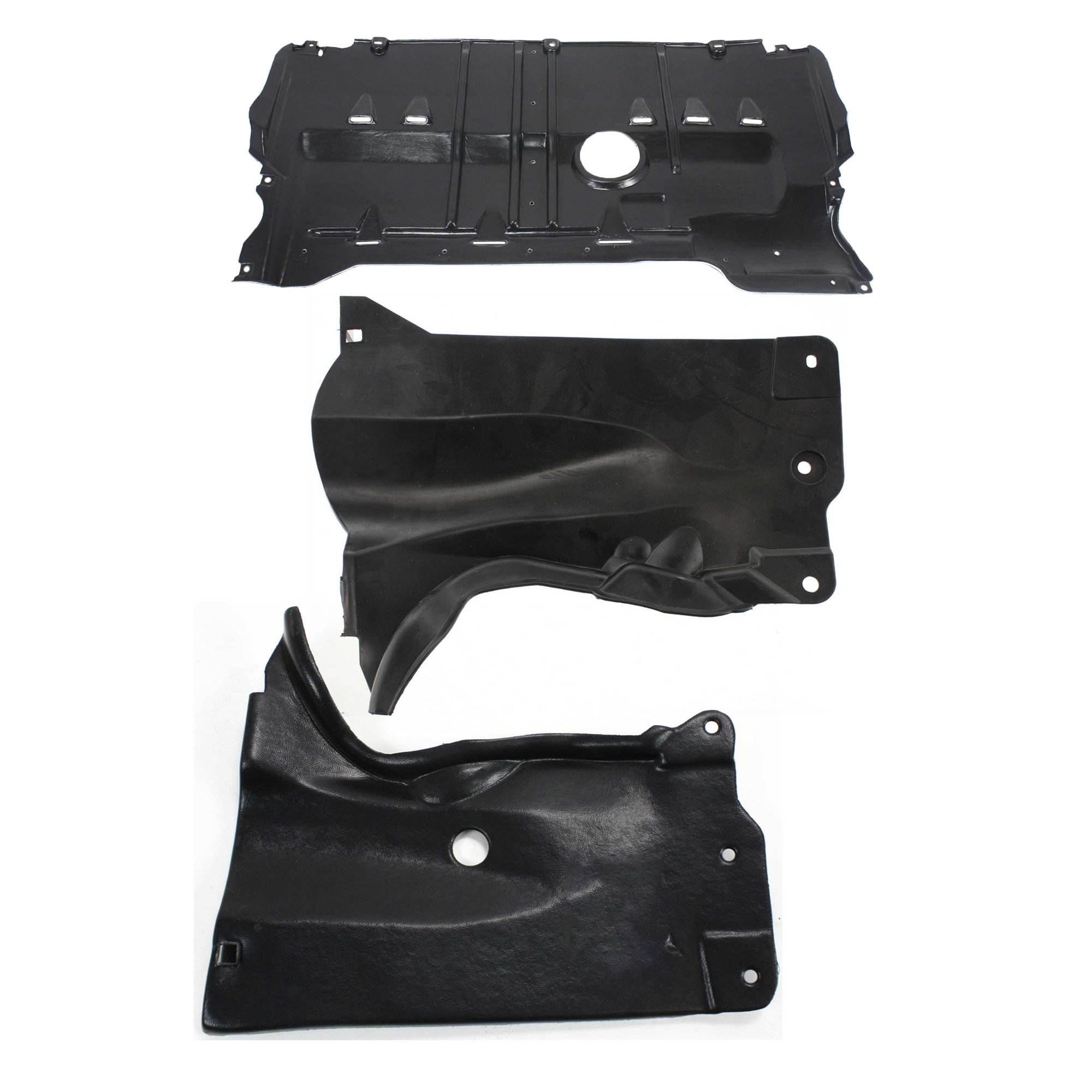 AM MAZDA 3-04-09 MAZDA 5-06-10 ENGINE SPLASH SHIELD Set of 3 Under Cover RH and LH Rear SKU SET M310114-4 Partslink MA1228103 MA1228102 MA1228101 OEM BP4K56111M BP4K56114D BP4K5611