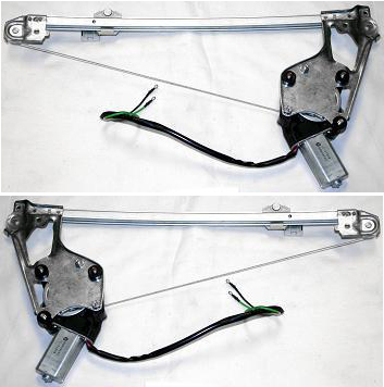 AM E CLASS 86-95 REAR WINDOW REGULATOR RH AND LH Power w Motor Coupe Sedan Wagon 124 Chassis SKU SET M491711 Partslink MB1551101 MB1550101 OEM 1247300846-1247300746