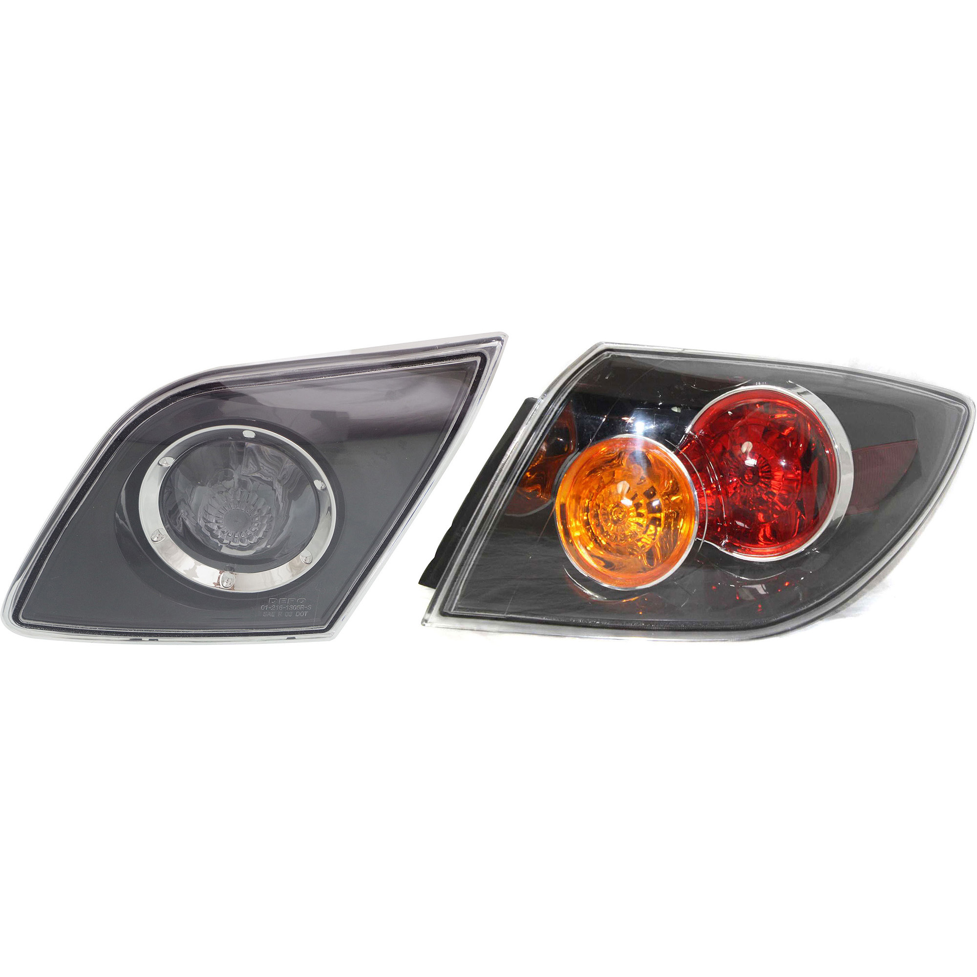 AM MAZDA 3-07-09-3 SPORT 09-09 TAIL LAMP RH Inner Hatchback Halogen SKU SET M730147 A Partslink MA2883106 OEM BAP8513F0 BR5S51150C PFM