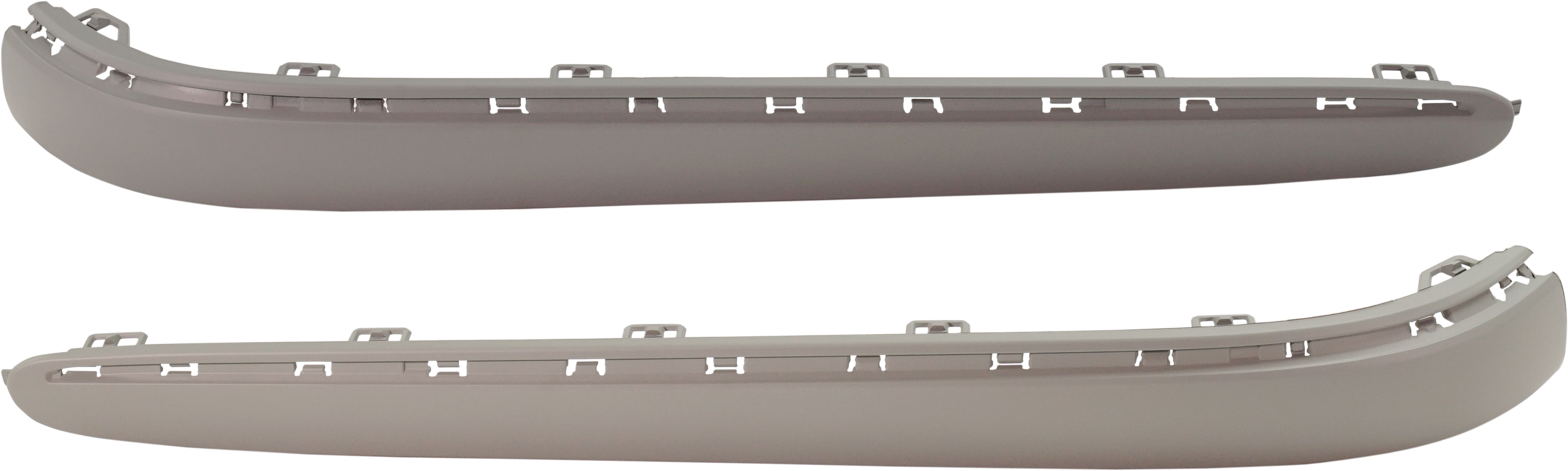 AM E CLASS 3-6 REAR BUMPER MOLDING RH AND LH Outer Primed SKU SET M763713 Partslink MB1159108 MB1158108 OEM 2118800412-2118800312