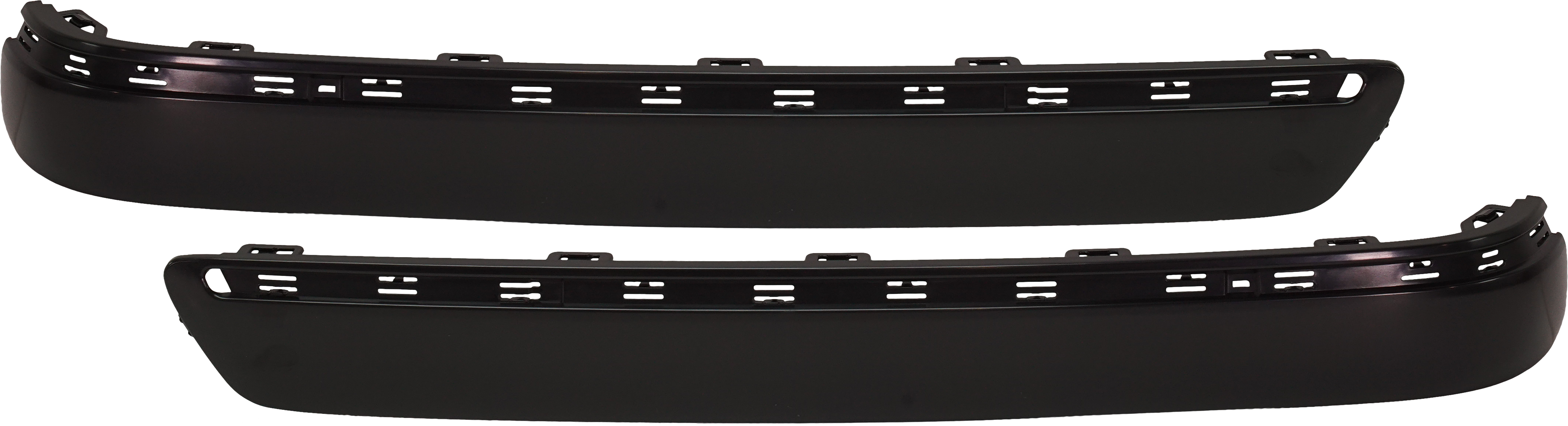 AM E CLASS 00-02 REAR BUMPER MOLDING RH AND LH Outer Primed w o Chrome Strip Sedan 210 Chassis SKU SET M763725 Partslink MB1158103 MB1159103 OEM 2108852921-2108853021