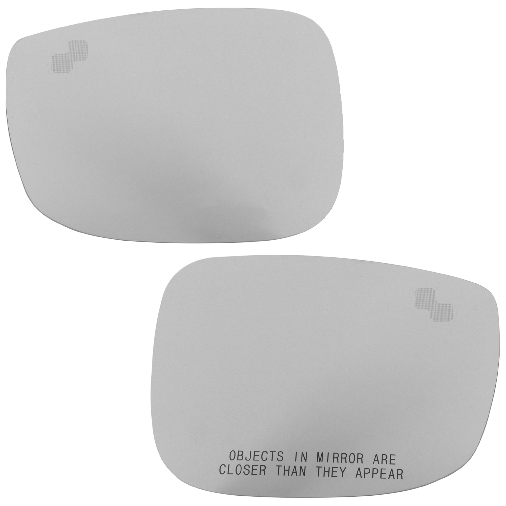 AM CX 9-16-22 CX 5-17-24 MIRROR GLASS RH AND LH Heated w Blind Spot Sensor Holes SKU SET MA118GR Partslink MA1325107 MA1324107 OEM TK71691G1 TK71691G7