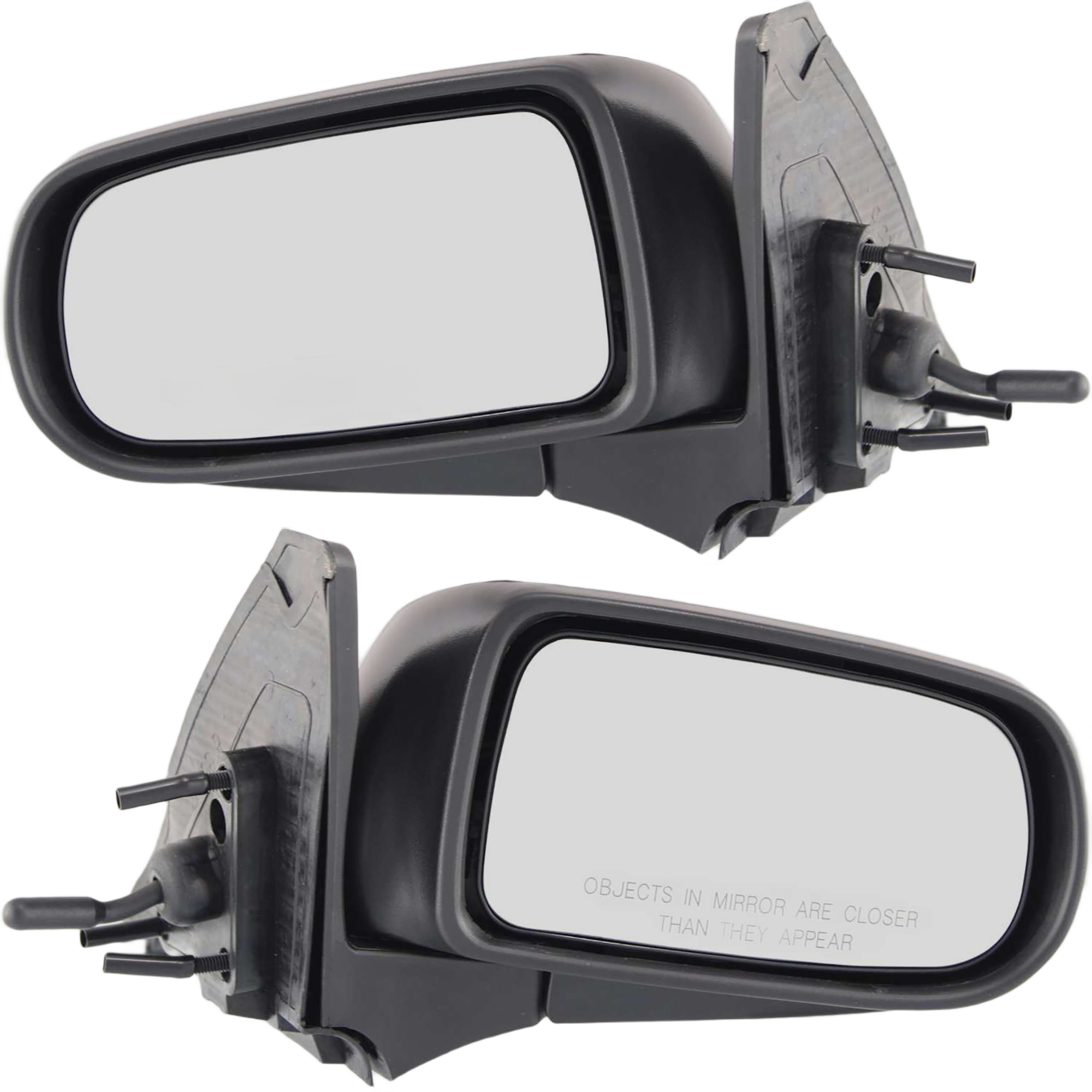 AM PROTEGE 99-03 MIRROR RH AND LH Manual Adjust Manual Folding Non Heated Textured SKU SET MA35R Partslink MA1320129 MA1321129 OEM BJ0E69120B BJ0E69180B