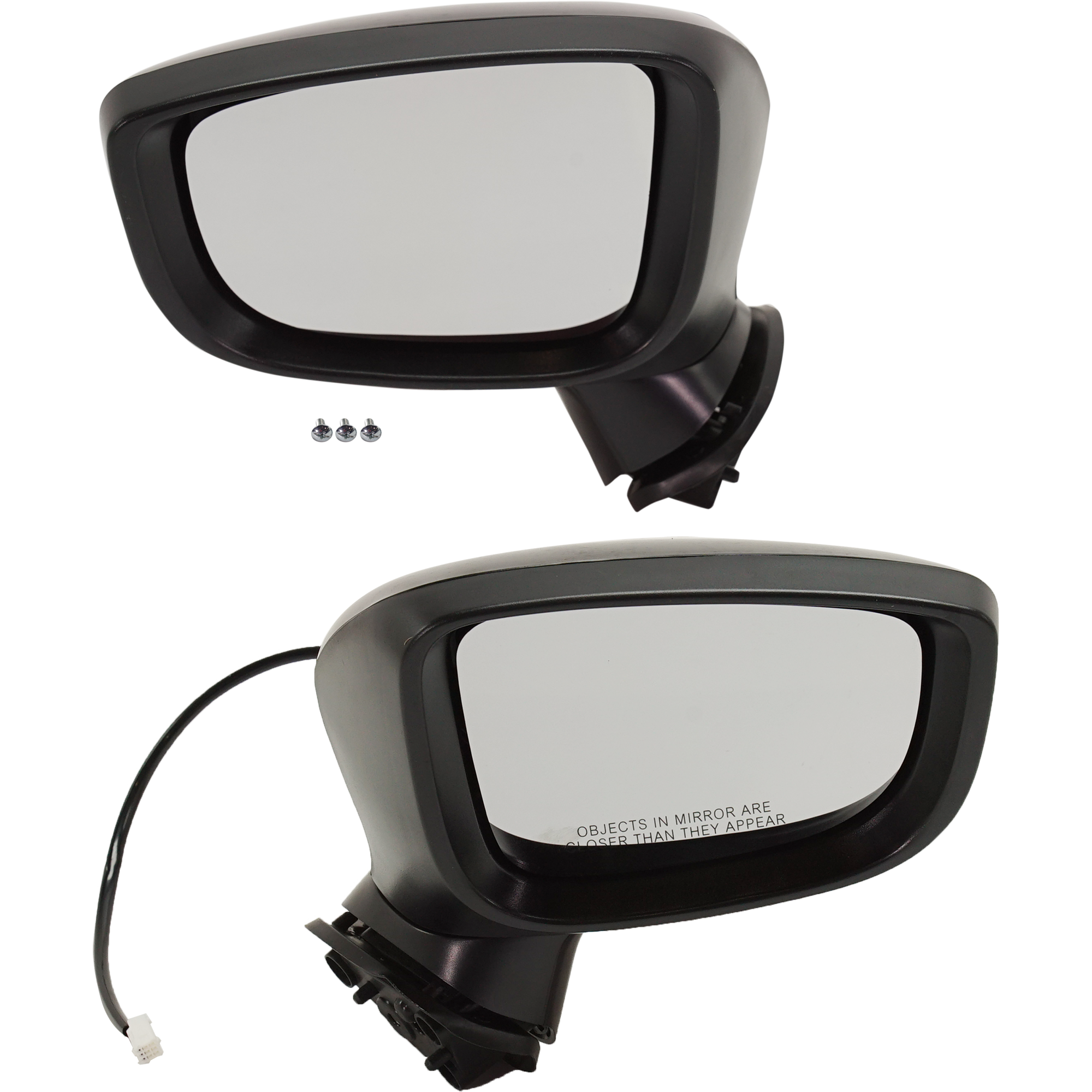 AM MAZDA 3-17-18 MIRROR RH AND LH Power Manual Folding Non Heated Paintable No BSD and Signal Light Japan Built Vehicle SKU SET MA93ER Partslink MA1320183 MA1324124 MA1321183 MA1325124 OEM BABF69121A GRT6691G1 B63B691N1