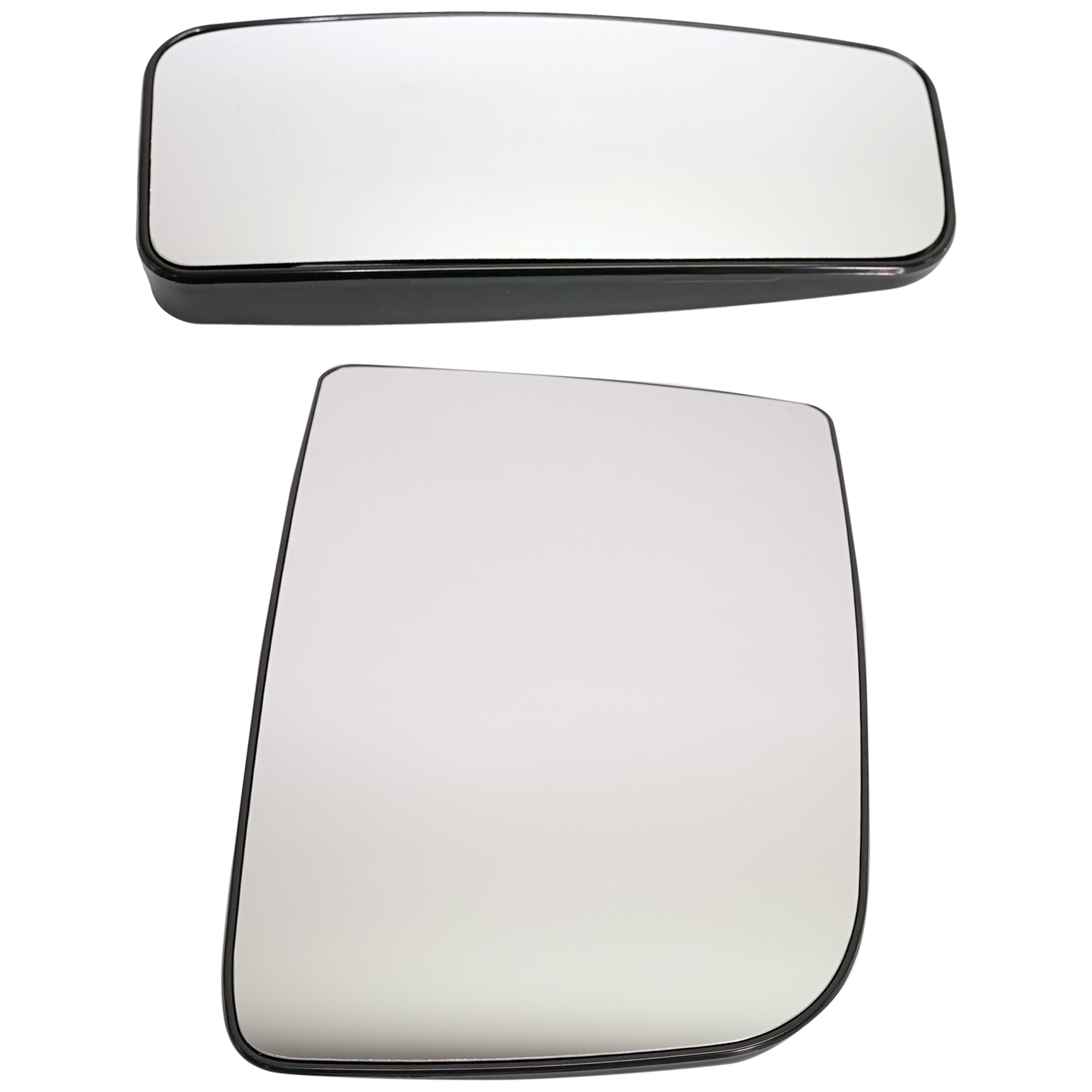 AM SPRINTER 10-14 MIRROR GLASS RH AND LH Upper Non Heated Non Towing w Backing Plate SKU SET MZ01GL 2 Partslink MB1324124 MB1325110 OEM 0028111333-0028114033