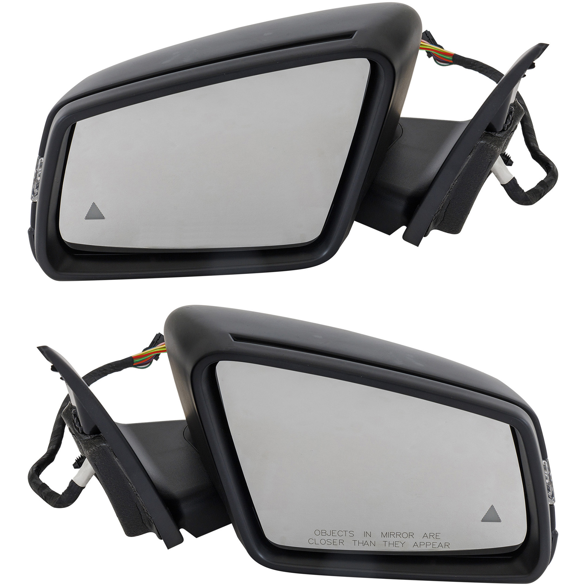 AM C CLASS 12-14 MIRROR RH AND LH Power Heated Manual Folding Paintable w Blind Spot Detection in Glass and Signal Light No Auto dimming and Puddle Light Sedan SKU SET MZ102ER S OEM 2048101776 PFM 2048101876 PFM