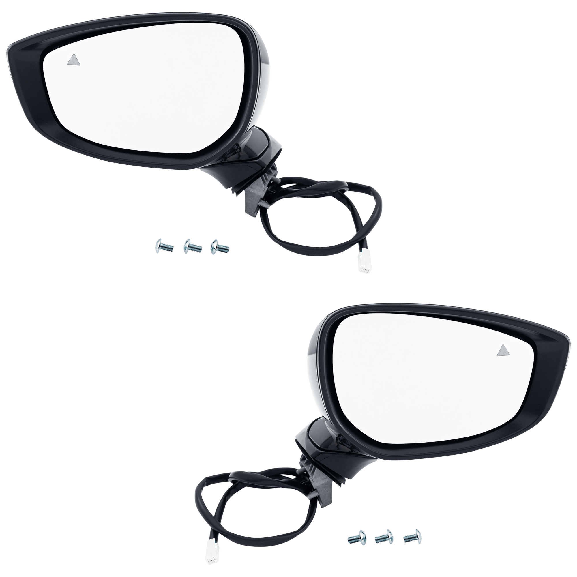 AM MAZDA 3-19-21 MIRROR RH AND LH Power Manual Folding Non Heated Paintable No Auto dimming w BSD and Signal Light No Memory No Puddle Light Japan Built Vehicle Sedan SKU SET MZ119ER Partslink MA1320236 MA1321236 OEM BEMD69121F PFM BEMD69181F PFM