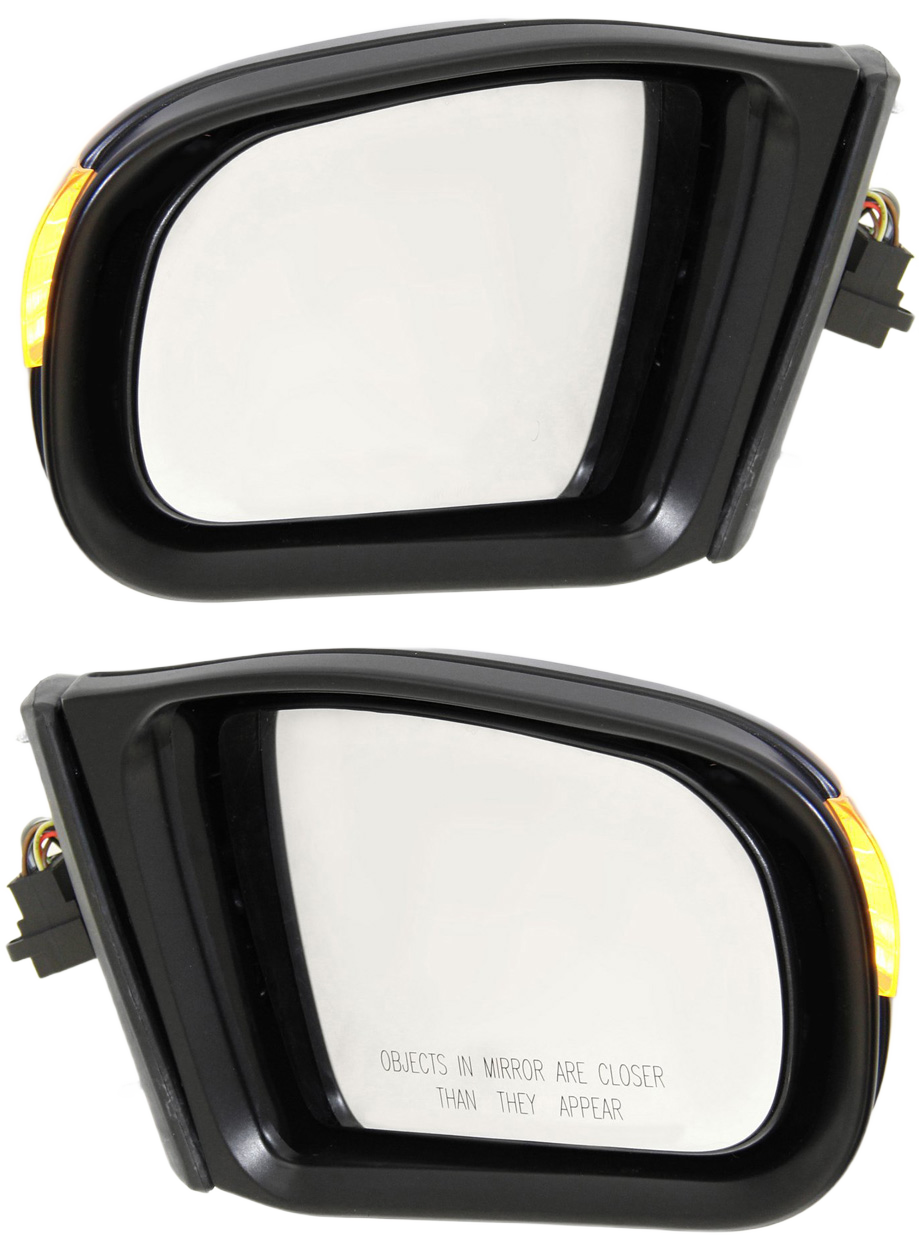 AM E CLASS 00-03 MIRROR RH AND LH Power Manual Folding Heated Paintable w In housing Signal Light and Memory No Auto dimming and BSD Sedan Wagon Old Body Style SKU SET MZ17ER Partslink MB1320108 MB1321108 OEM 2108100376-2108100476