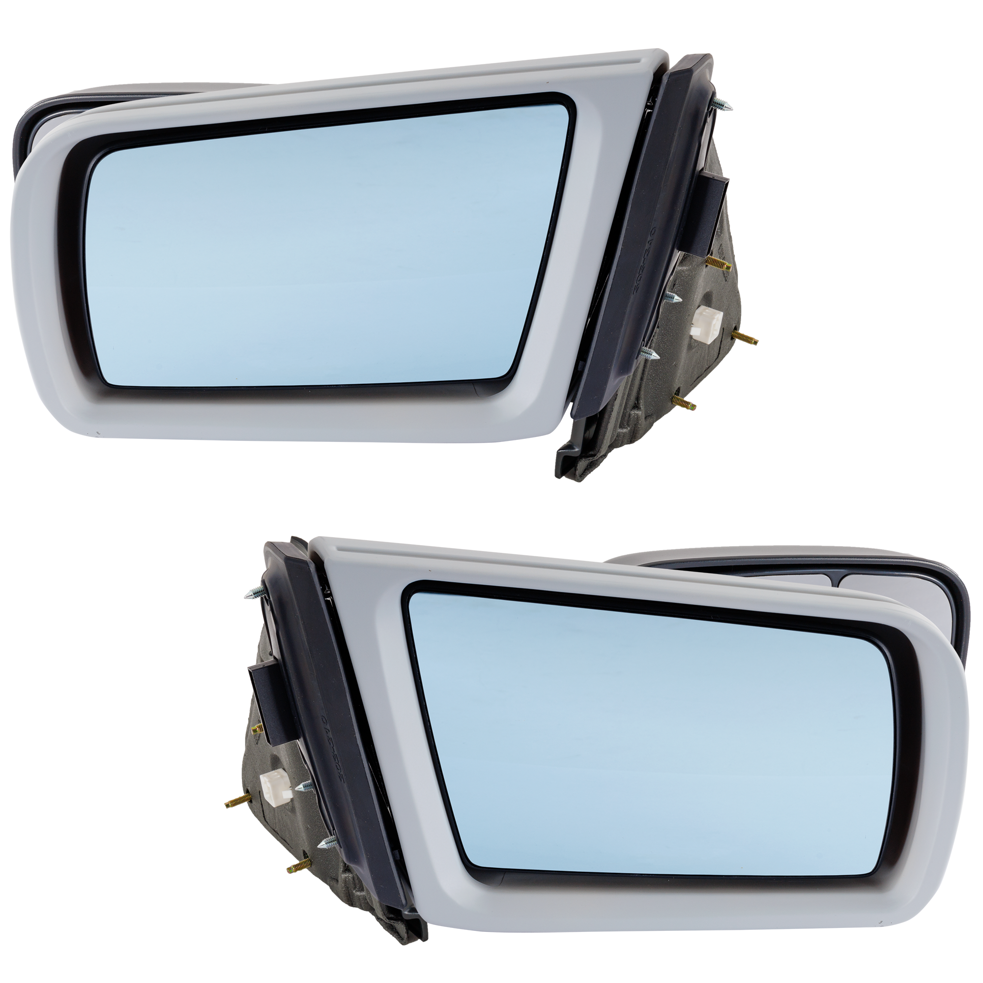 AM C CLASS 94-00 MIRROR RH AND LH Power Manual Folding Heated Paintable No Auto dimming BSD Memory and Signal Light SKU SET MZ22ER OEM 2108105716-2108106516-21081068
