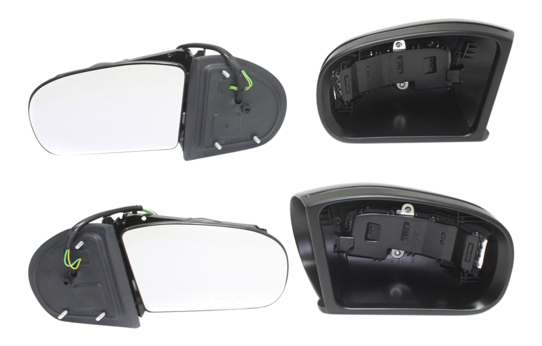 AM C CLASS 01-04 MIRROR RH AND LH Power Power Folding Heated Paintable w In housing Signal Light No Auto dimming BSD and Memory SKU SET MZ29ER S OEM 2038106676 PFM 2038101021-2038