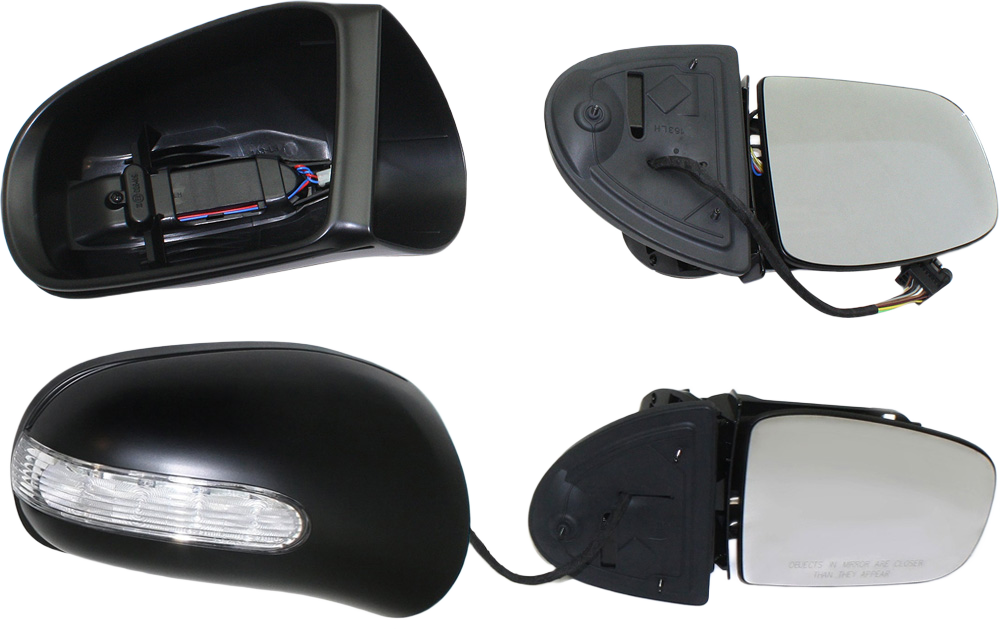 AM ML CLASS 02-05 MIRROR RH AND LH Power Power Folding Heated Paintable w Memory and Signal Light SKU SET MZ51ER S OEM 1638101893-1638102193