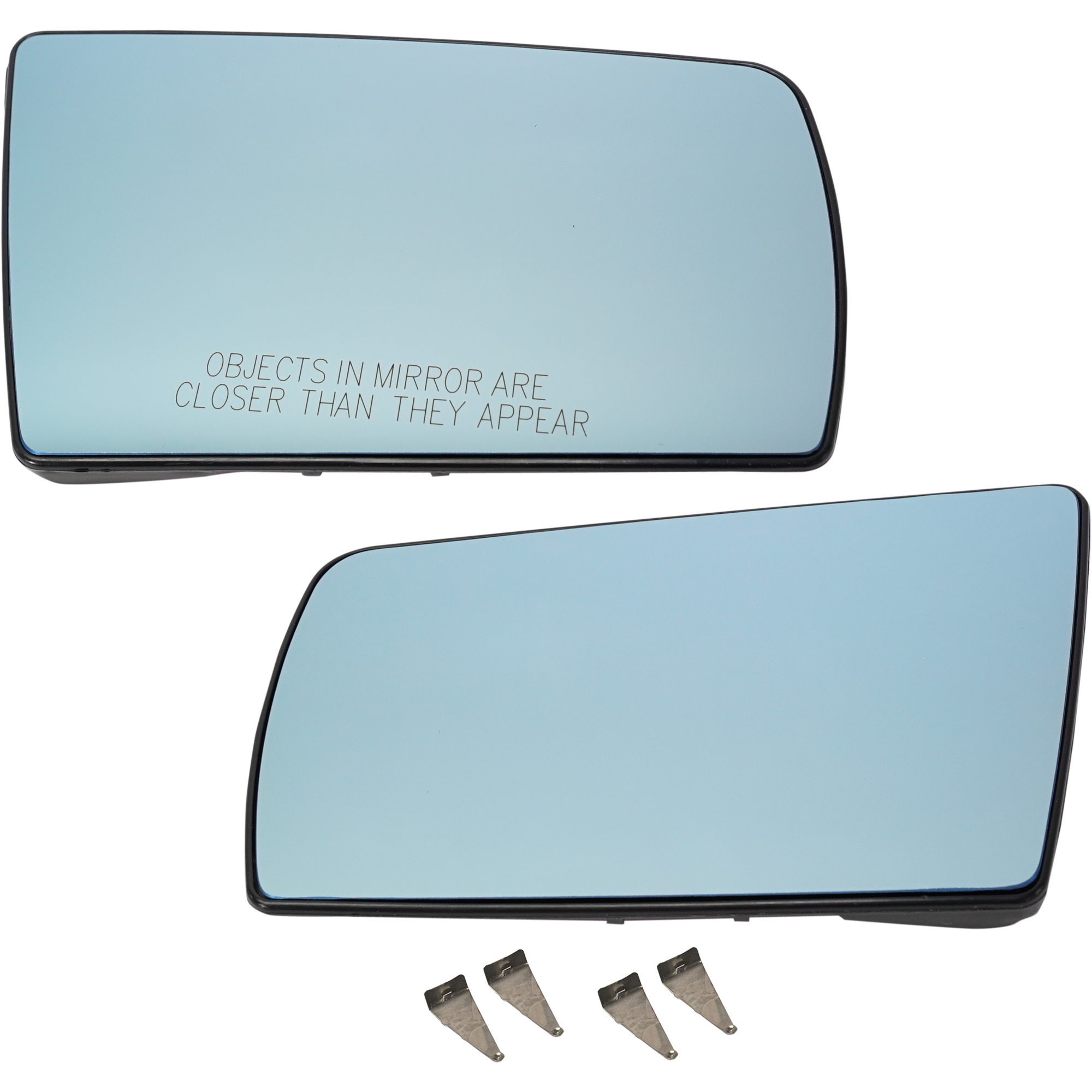 AM C CLASS 94-00 S CLASS 96-99 MIRROR GLASS RH AND LH Heated w Backing Plate SKU SET MZ90GR Partslink MB1325102 MB1324102 OEM 2028100021-2028100121