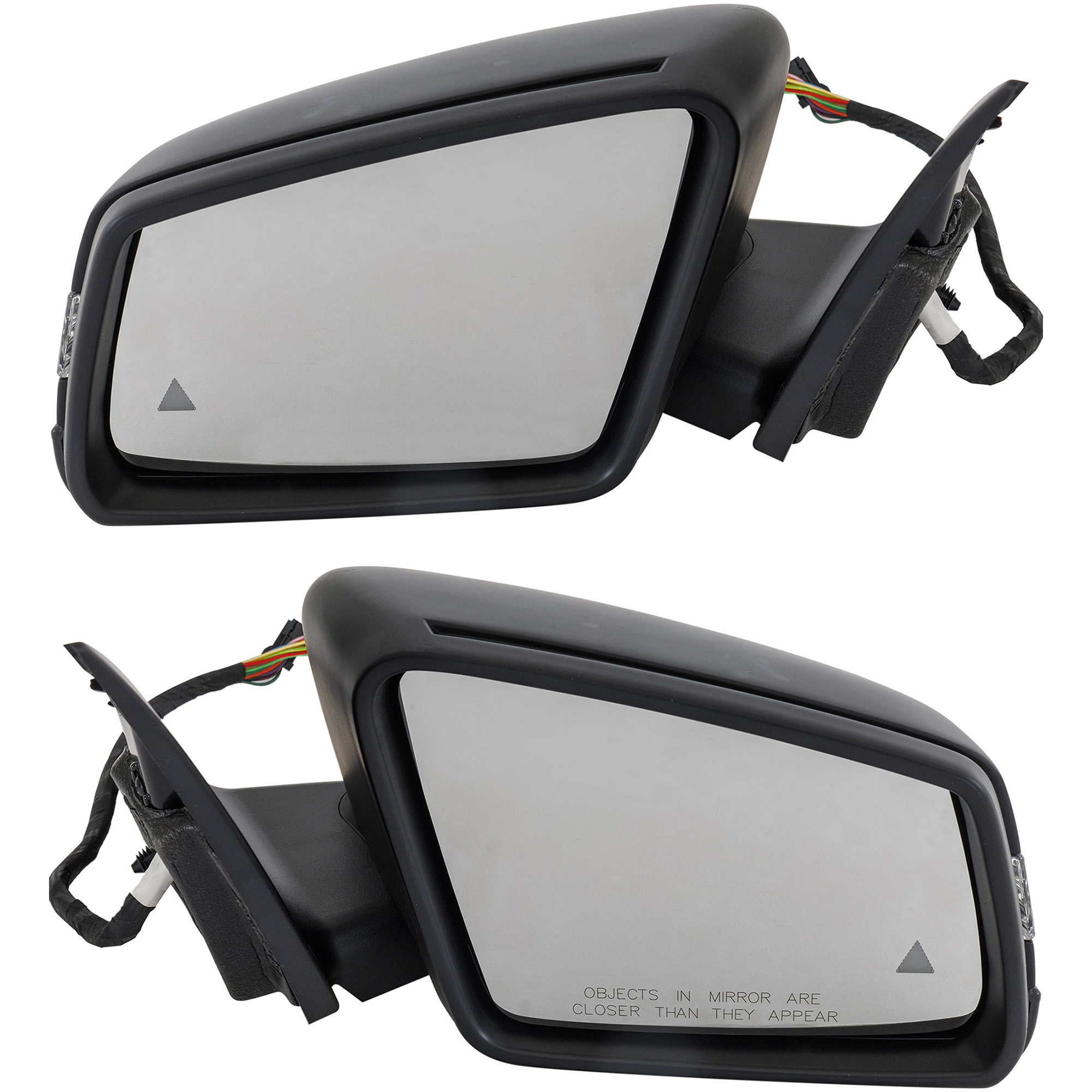 AM C CLASS 12-14 MIRROR RH AND LH Power Heated Power Folding Paintable w Blind Spot Detection in Glass Memory Puddle Light and Signal Light No Auto dimming Sedan SKU SET MZ93ER S OEM 2048101976 PFM 2048102076 PFM