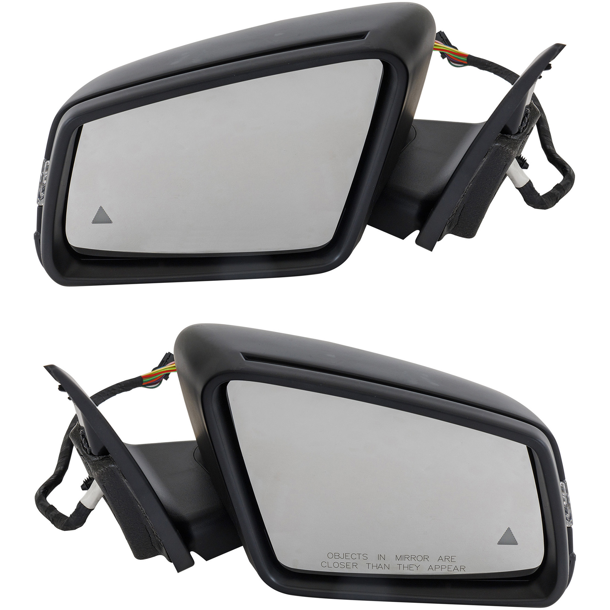 AM CLA CLASS 14-16 MIRROR RH AND LH Power Heated Manual Folding Paintable w Blind Spot Detection in Glass Memory Puddle Lights and Signal Light No Auto dimming SKU SET MZ94ER S OEM 1178100776 PFM 1178100876 PFM