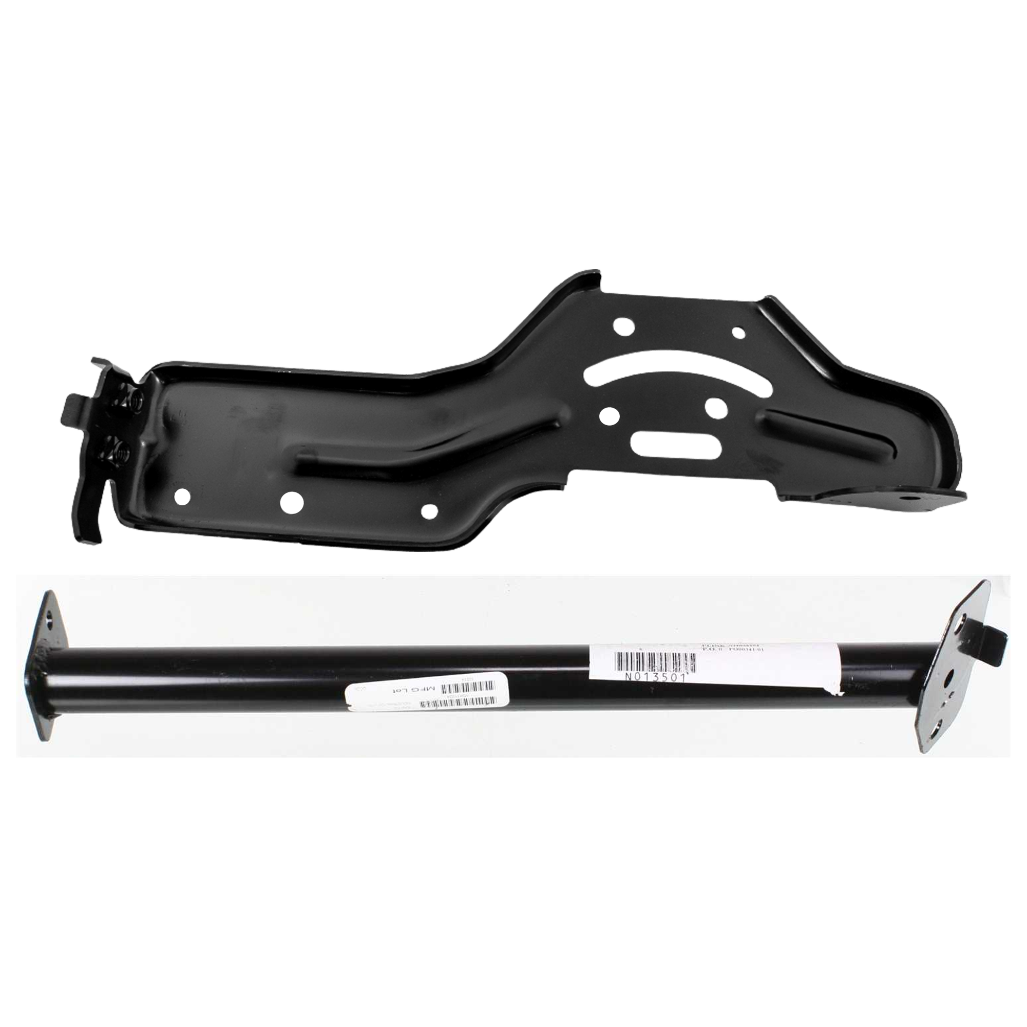 AM TITAN 04-07 FRONT BUMPER BRACKET LH Set of 2 Cover Bracket and Stay SKU SET N013501 A Partslink NI1032104 NI1066130 OEM 62215ZJ00A 622227S200