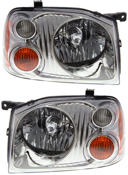 AM FRONTIER 01-04 HEAD LAMP RH AND LH Assembly Halogen Base XE Models SKU SET N100103 Partslink NI2502130 NI2503130 OEM 260608Z325-260108Z325