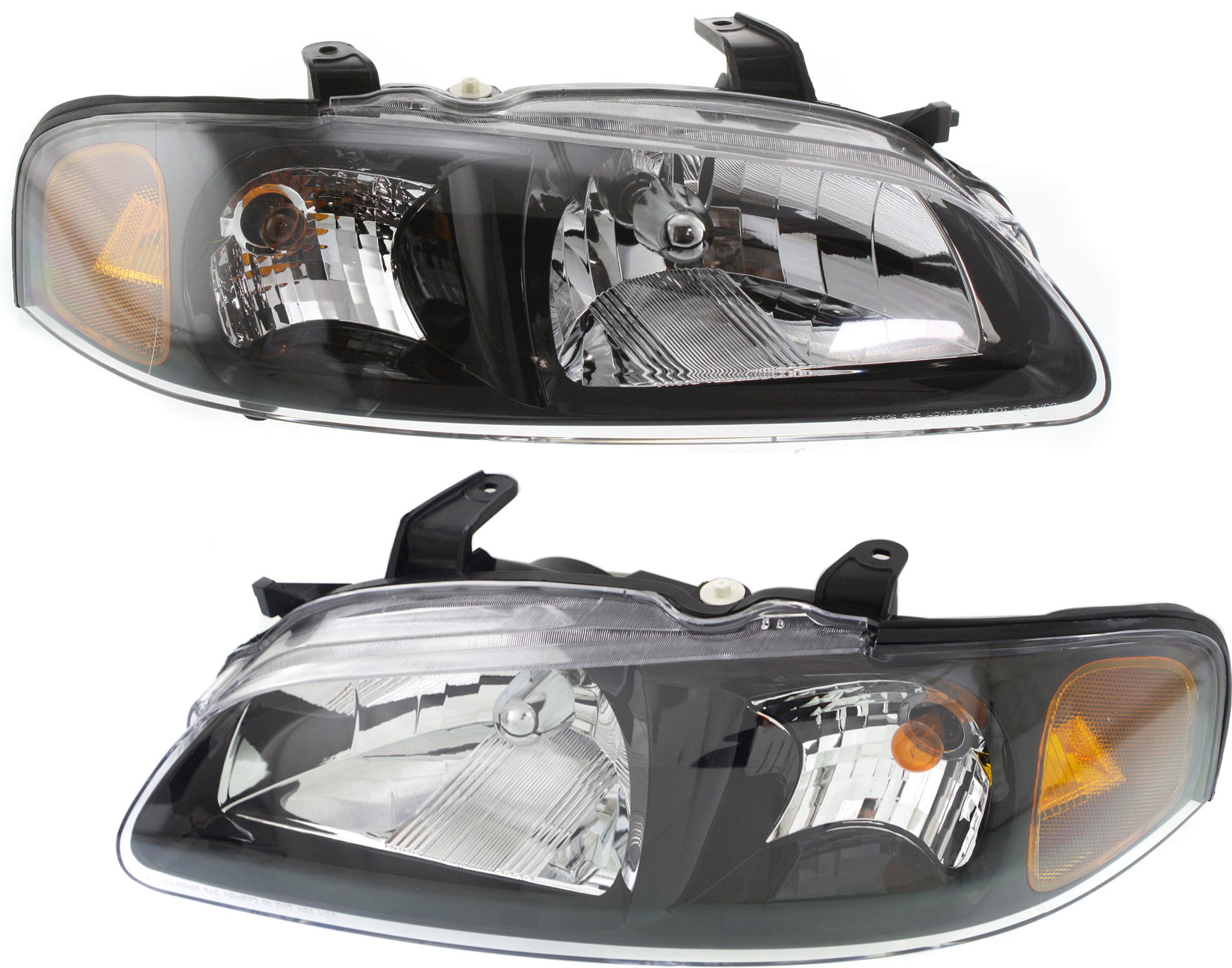 AM SENTRA 02-03 HEAD LAMP RH AND LH Assembly Halogen Black Interior SE R SE R Spec V Models SKU SET N100105 Partslink NI2502141 NI2503141 OEM 260604Z625-260104Z625