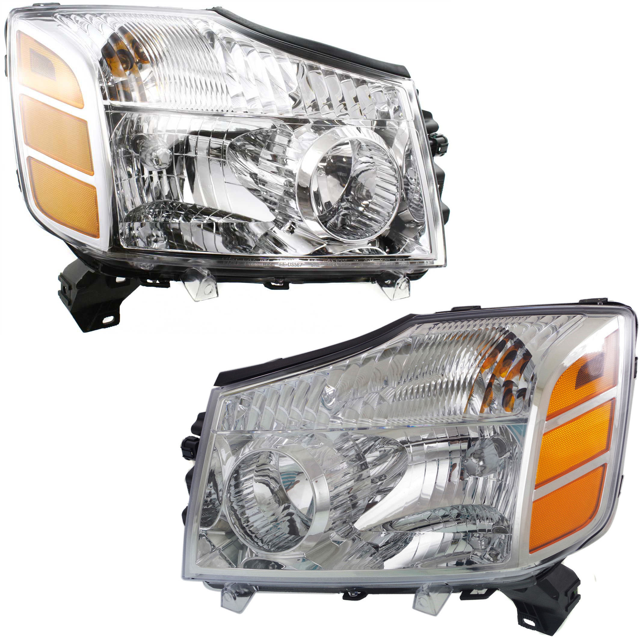AM ARMADA 05-07 TITAN 04-07 HEAD LAMP RH AND LH Assembly Halogen SKU SET N100123 Partslink NI2502154 NI2503154 OEM 260607S026-260107S026