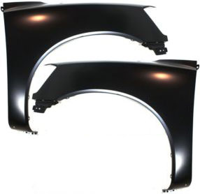 AM TITAN 05-15 FRONT FENDER RH AND LH Primed w Antenna Hole CAPA SKU SET N220135Q Partslink NI1240182C NI1241182C OEM F3100ZR1EA F3101ZR1EA