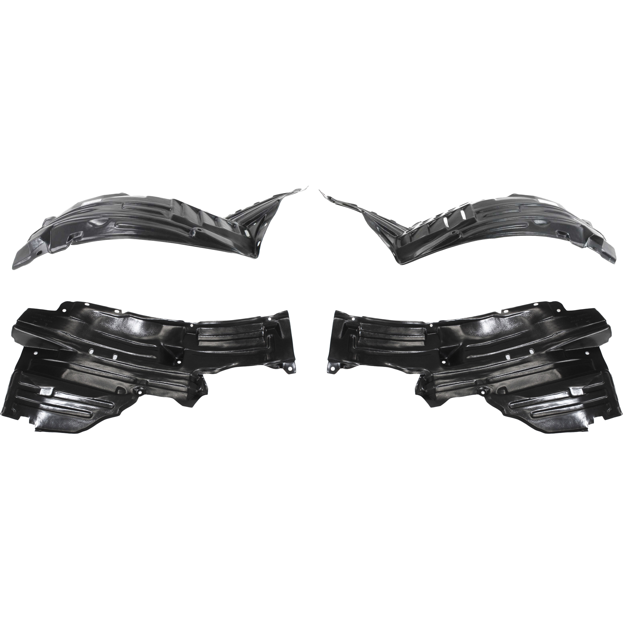 AM 350Z 03-05 FRONT FENDER LINER RH AND LH Set of 4 Front and Rear Section SKU SET N222151-4 Partslink NI1251130 NI1250130 NI1251131 NI1251138 NI1250131 NI1250138 OEM 63844CD000-63845CD000-63842CD0