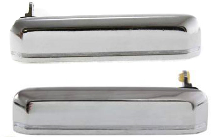 AM NISSAN PICKUP 86-97 FRONT DOOR HANDLE RH and LH Included Outer Metal Chrome Without Keyhole SKU SET N462103 Partslink NI1311101 NI1310101 OEM 8060601A00-8060683G00M 8060701