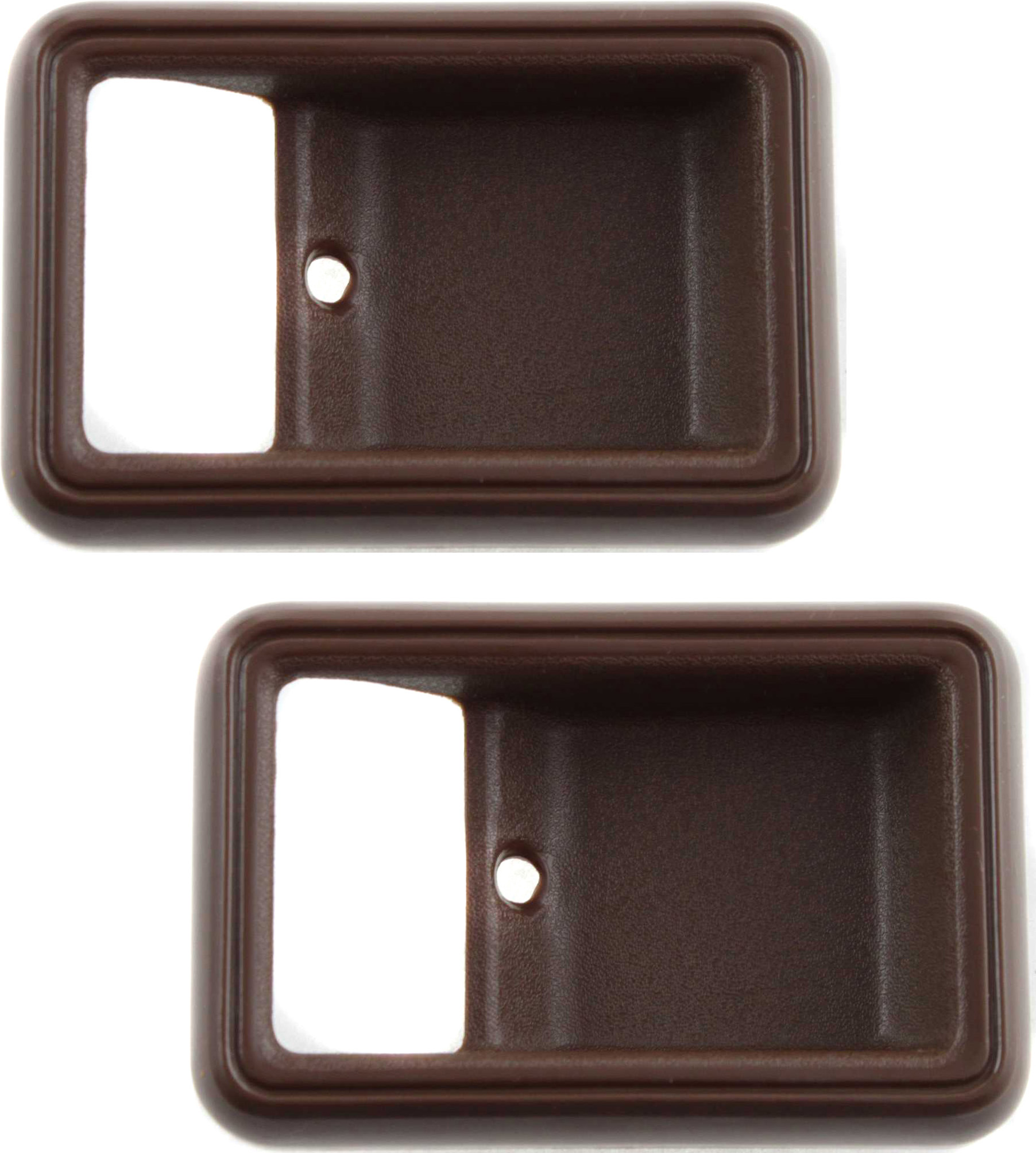 AM NISSAN PICKUP 80-86 FRONT DOOR HANDLE CASE RH AND LH Interior Brown Plastic SKU SET N462702-2 Partslink NI1352102 OEM 806820W100