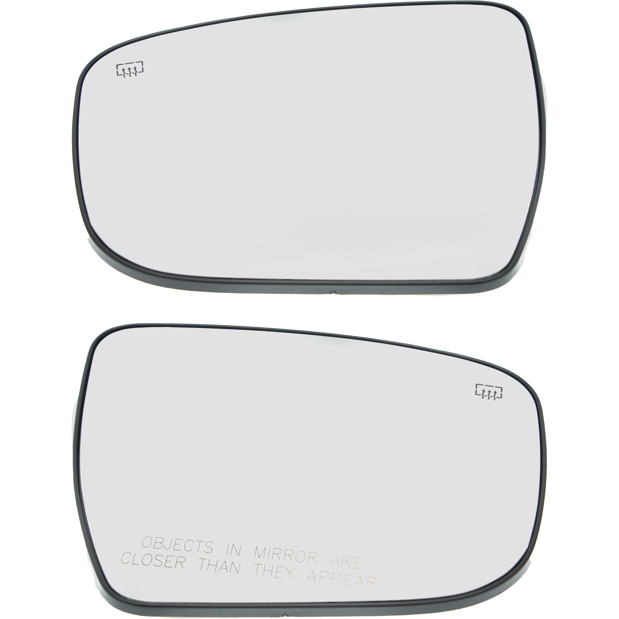 AM MURANO 15-24 PATHFINDER 17-20 ROGUE 14-20 MIRROR GLASS RH AND LH Heated w Backing Plate SKU SET NS09GR Partslink NI1324120 NI1325120 OEM 963664BA1A 963654BA1A