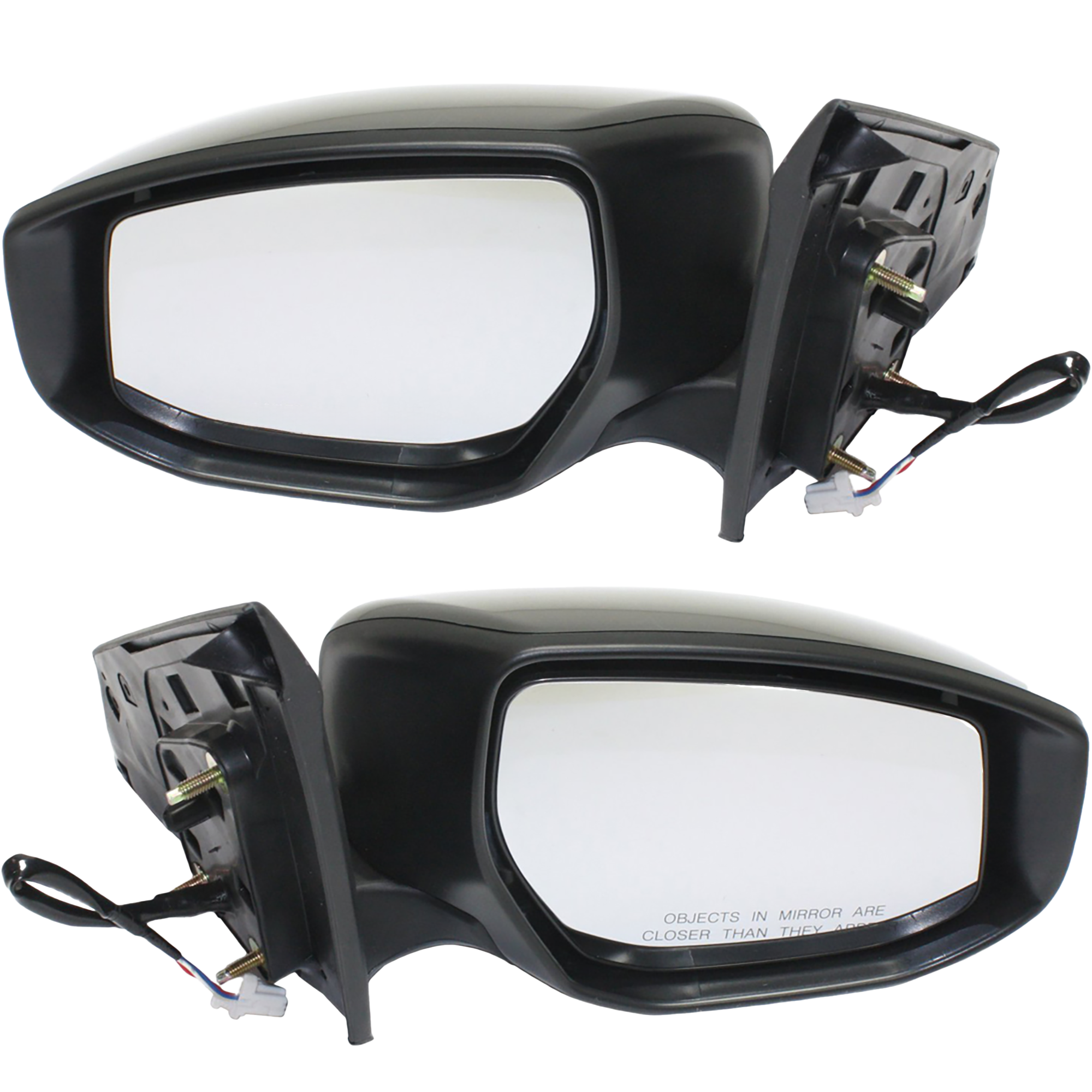 AM SENTRA 13-19 MIRROR RH AND LH Power Manual Folding Non Heated Paintable No Signal Light SKU SET NS131ER Partslink NI1320238 NI1321238 OEM 963013SG0B 963013YU1F 963023SG