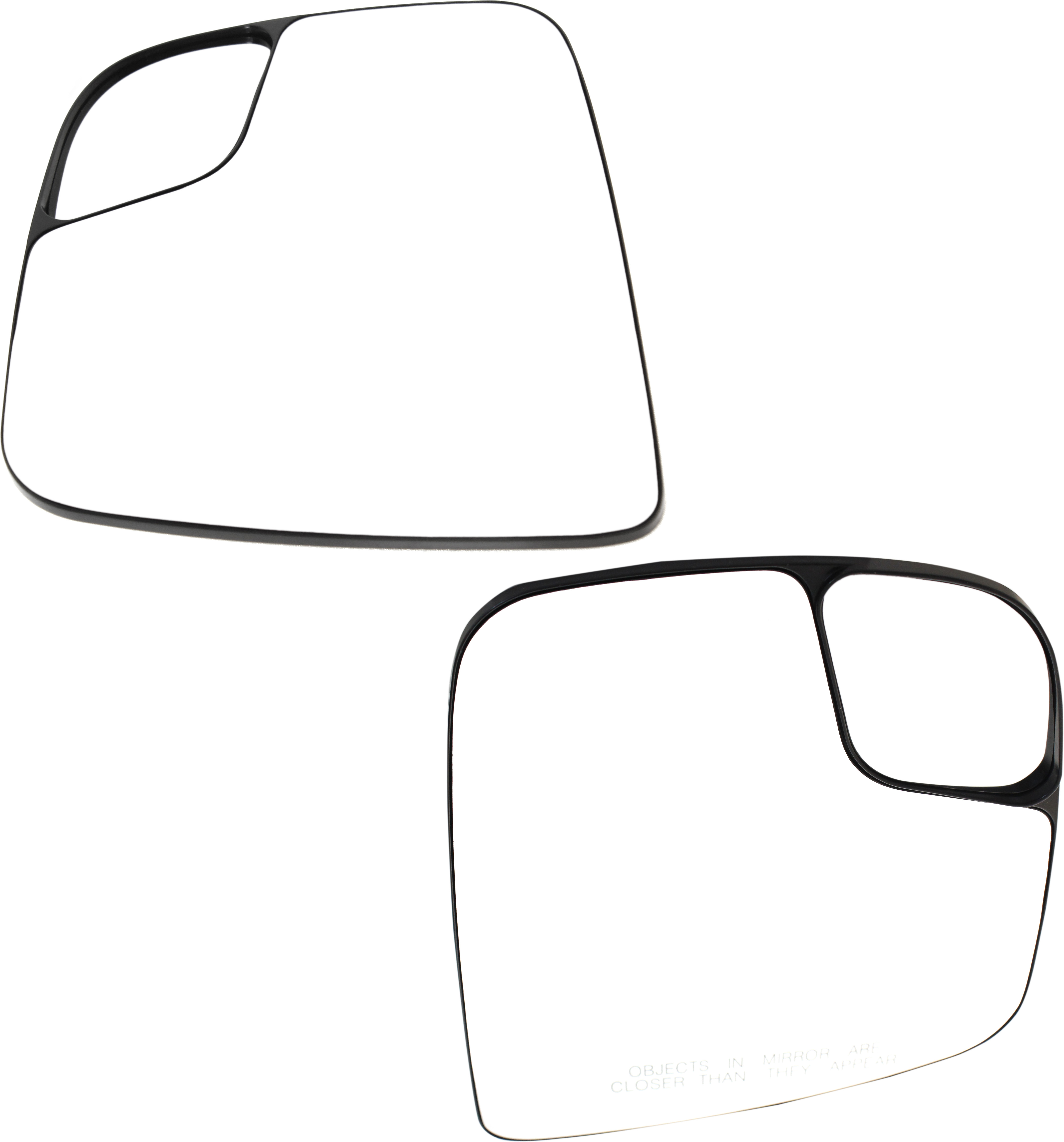 AM NV200-13-14 MIRROR GLASS RH AND LH Heated w Backing Plate SV Model SKU SET NS141GR Partslink NI1325124 NI1324124 OEM 963653LM1B 963663LM1B