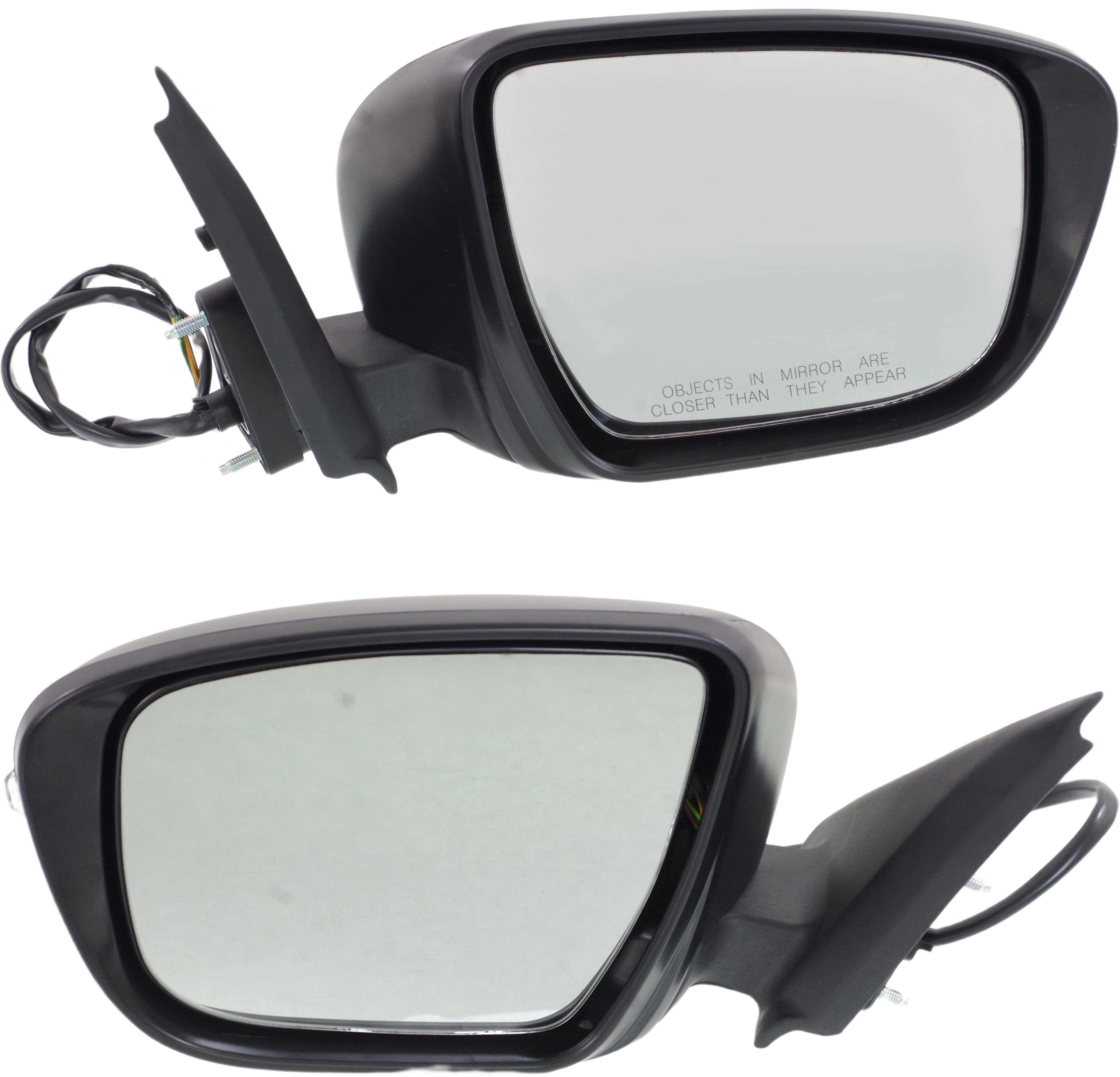 AM JUKE 15-17 MIRROR RH AND LH Power Manual Folding Non Heated Paintable w Signal Light w o Side View Camera SKU SET NS145ER S Partslink NI1320269 NI1321269 OEM 963013YM4A PFM 963023YM4B PFM