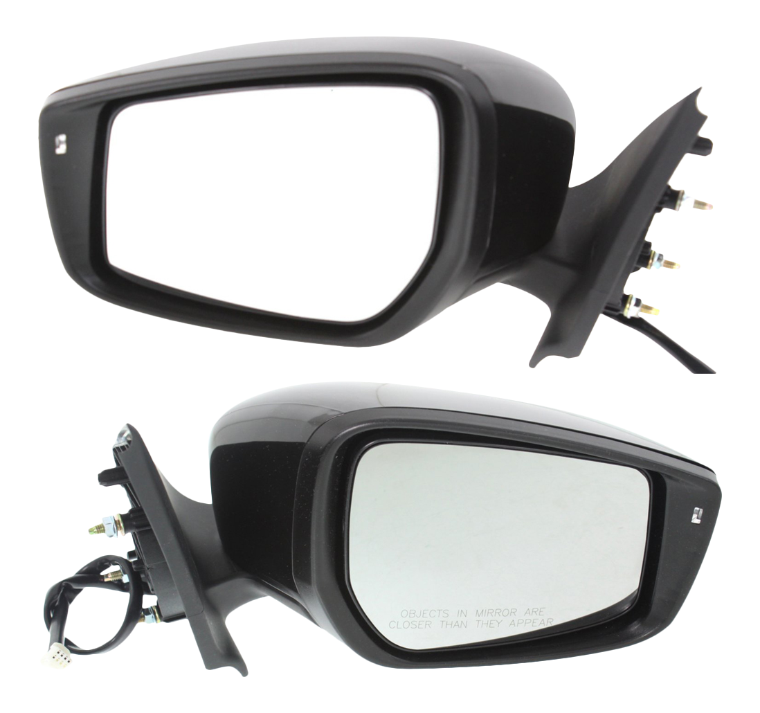 AM VERSA 15-18 MIRROR RH AND LH Power Manual Folding Non Heated Paintable w Signal Light SKU SET NS147ER S Partslink NI1320253 NI1321253 OEM 963019KK0B PFM 963739KK1H 9630