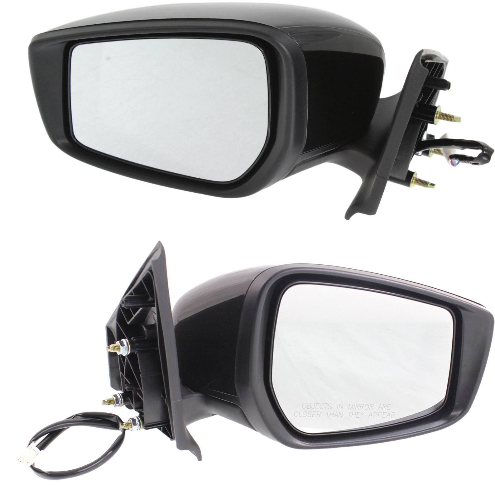 AM VERSA 15-19 MIRROR RH AND LH Power Manual Folding Non Heated Paintable No Signal Light SKU SET NS147ER Partslink NI1320257 NI1321257 OEM 963019KK1A PFM 963739KK0H 9630