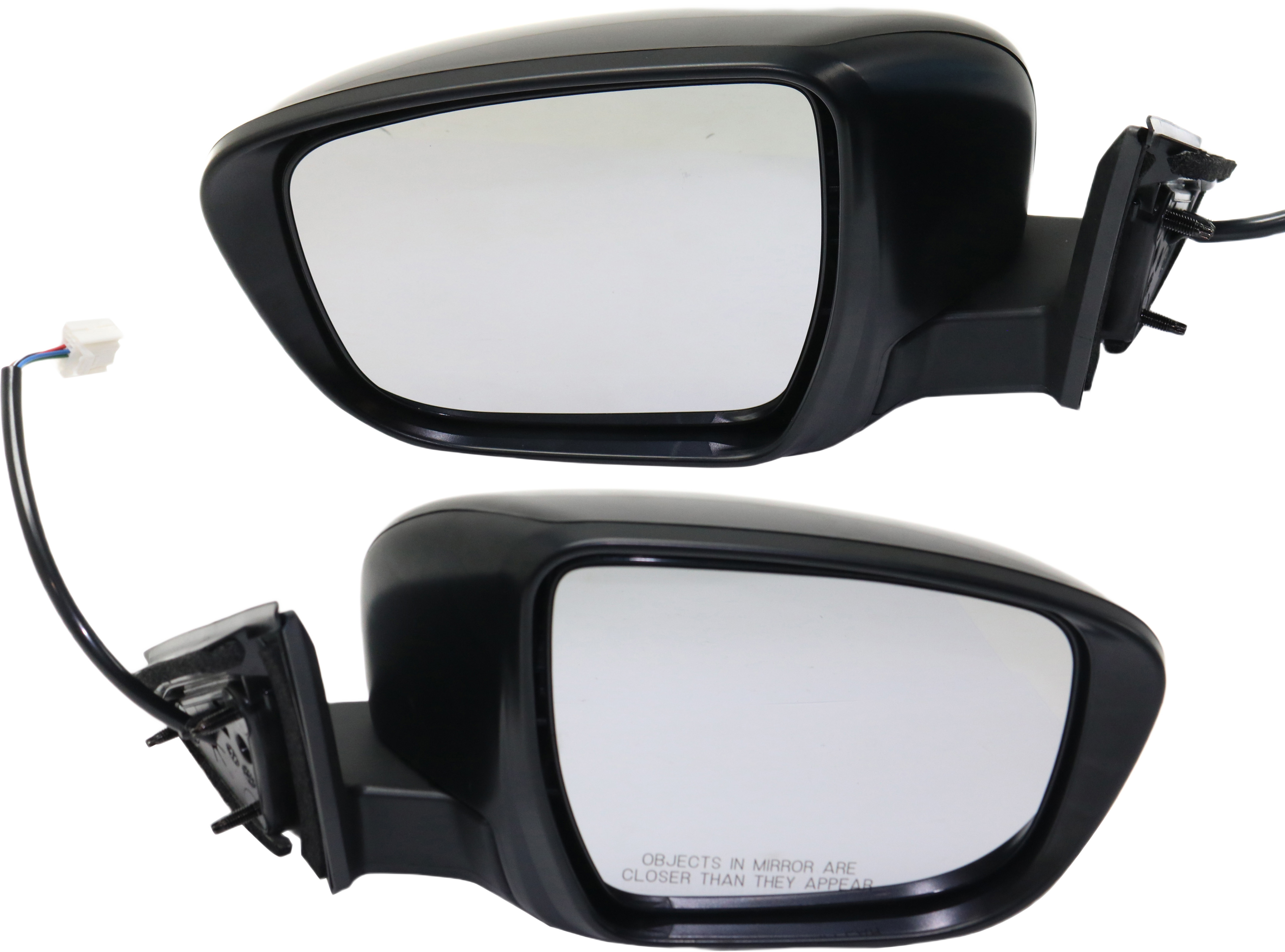 AM ROGUE 16-16 MIRROR RH AND LH Power Manual Folding Non Heated Paintable w Signal Light w o Camera Japan Built Vehicle SKU SET NS159ER S Partslink NI1320286 NI1321286 OEM 963019TB0C PFM 963029TB0C PFM