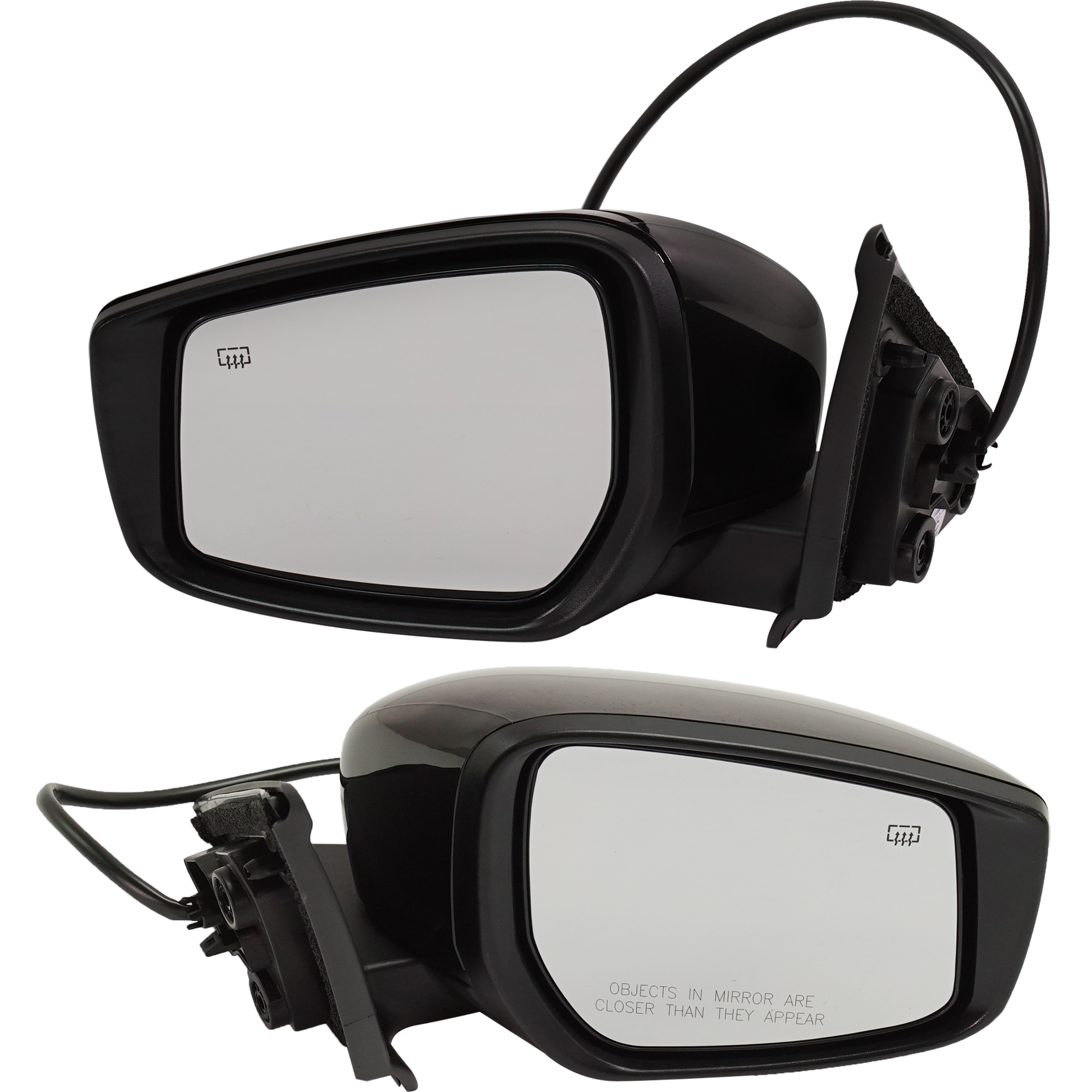 AM KICKS 18-19 MIRROR RH AND LH Power Manual Folding Heated Paintable No BSD and Signal Light SV Model SKU SET NS165ER Partslink NI1320295 NI1321295 OEM 963015RL0C PFM 963025RL0C PFM