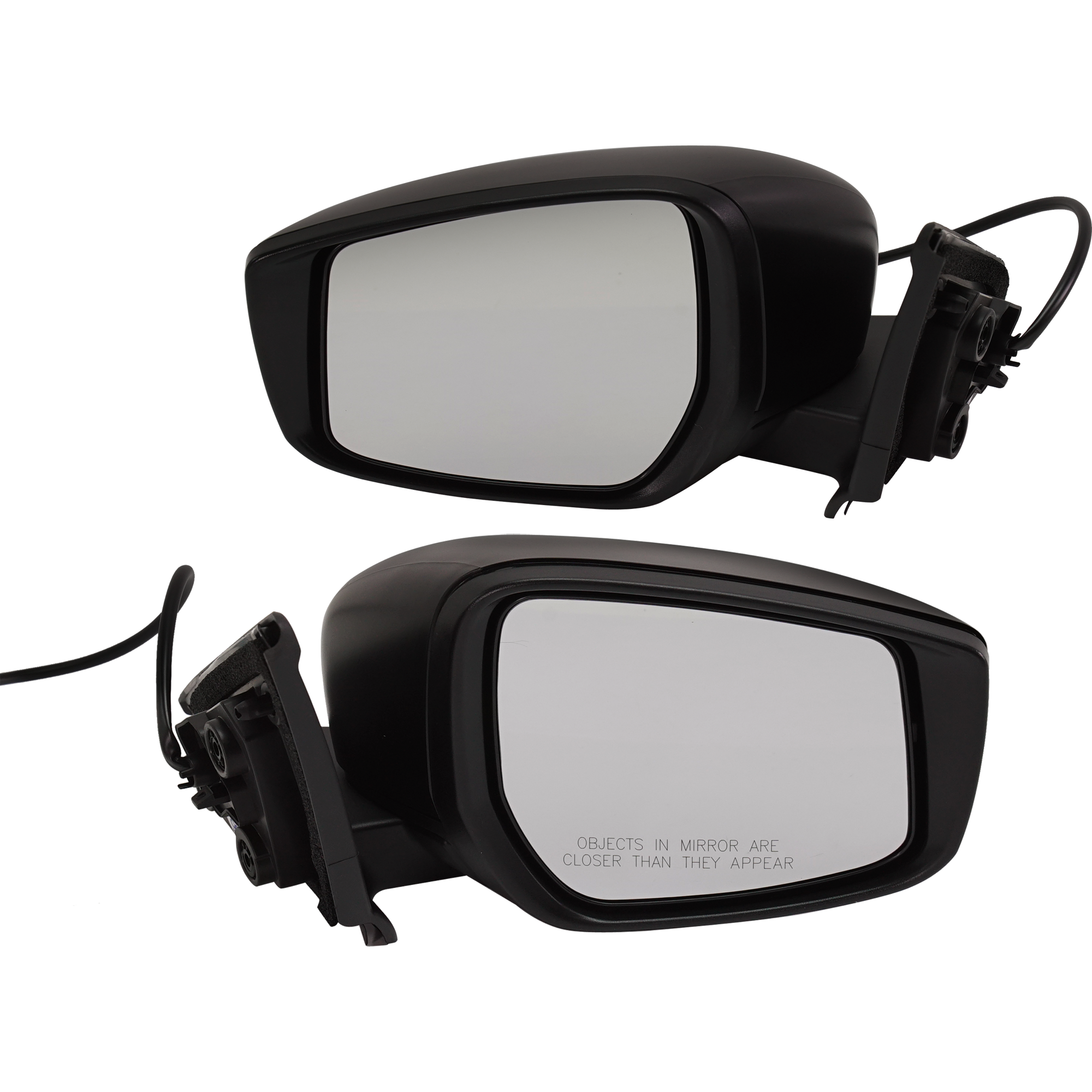 AM KICKS 18-23 MIRROR RH AND LH Power Manual Folding Non Heated Textured Black No BSD and Signal Light S Model SKU SET NS166ER Partslink NI1320294 NI1320343 NI1321294 NI1321343 OEM 963015RL0B PFM 963015RL1B PFM