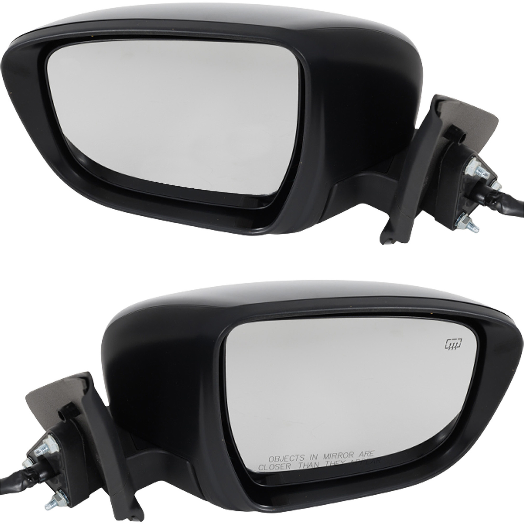 AM JUKE 15-17 MIRROR RH AND LH Power Heated Manual Folding Paintable w Signal Light w Side View Camera S SL SV models SKU SET NS198ER S Partslink NI1320276 NI1321276 OEM 963013YM5A PFM 963023YM5B PFM
