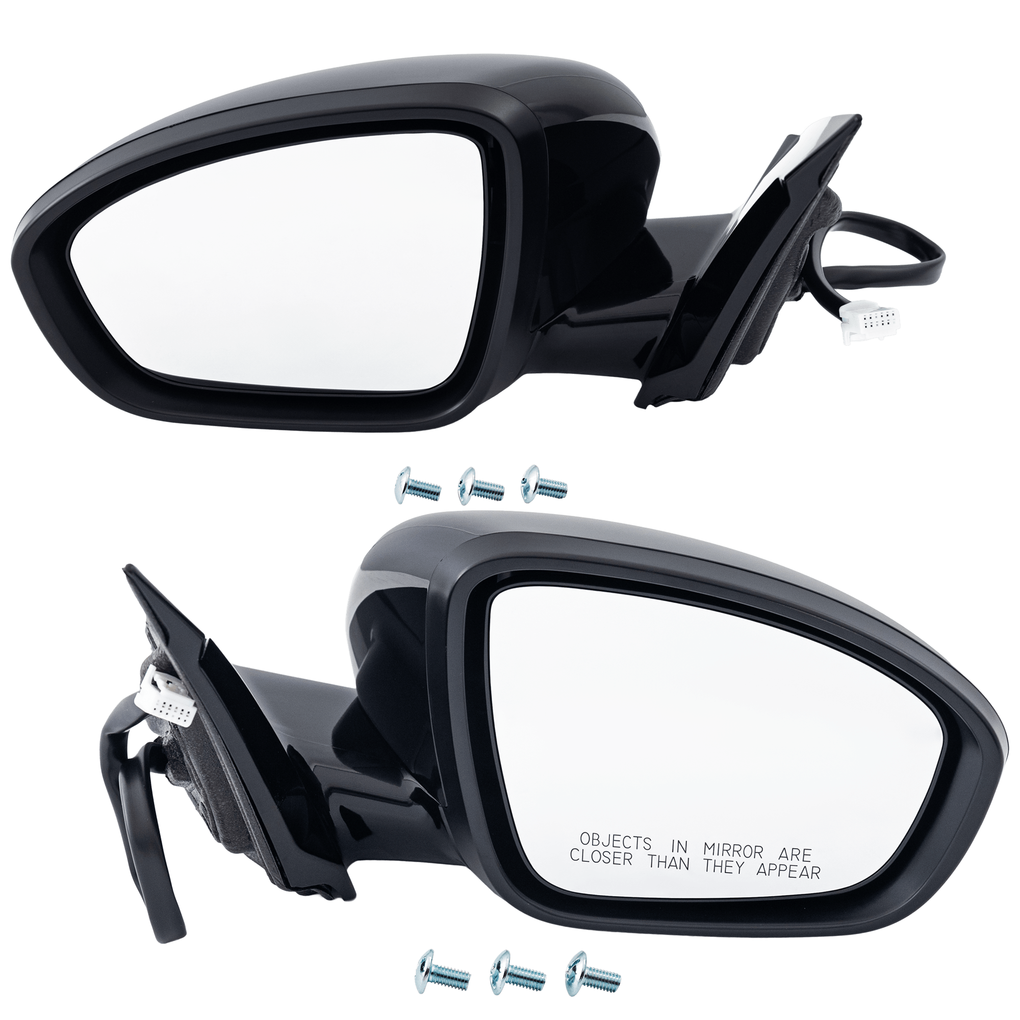 AM ALTIMA 23-25 MIRROR RH AND LH Power Manual Folding Non Heated Paintable w Signal Side View Camera No Memory Puddle Light Blind Spot Detection SKU SET NS220ER S Partslink NI1320355 NI1321355 OEM 963019HE1E 963736CA9A 963029HE