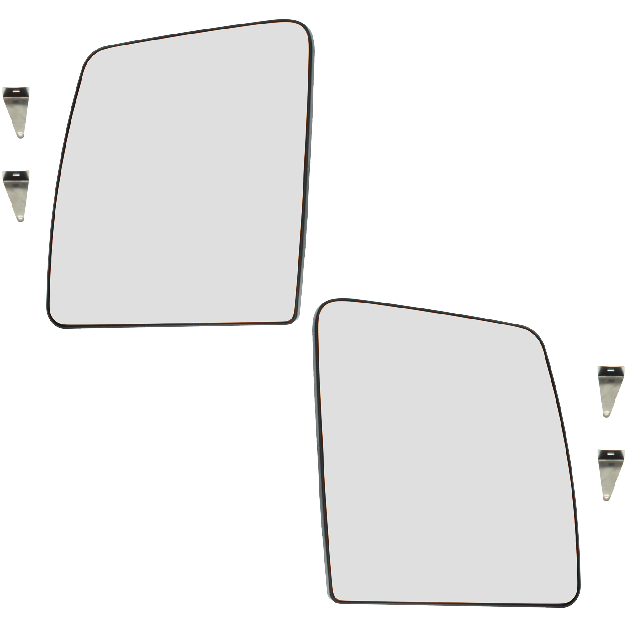 AM NV SERIES FULL SIZE VAN 12-21 MIRROR GLASS RH AND LH Non Heated Non Towing Main Glass Std Mirror w Backing Plate S Model SKU SET NS25GR Partslink NI1324121 NI1325121 OEM 963661PA0E 963651PA0E