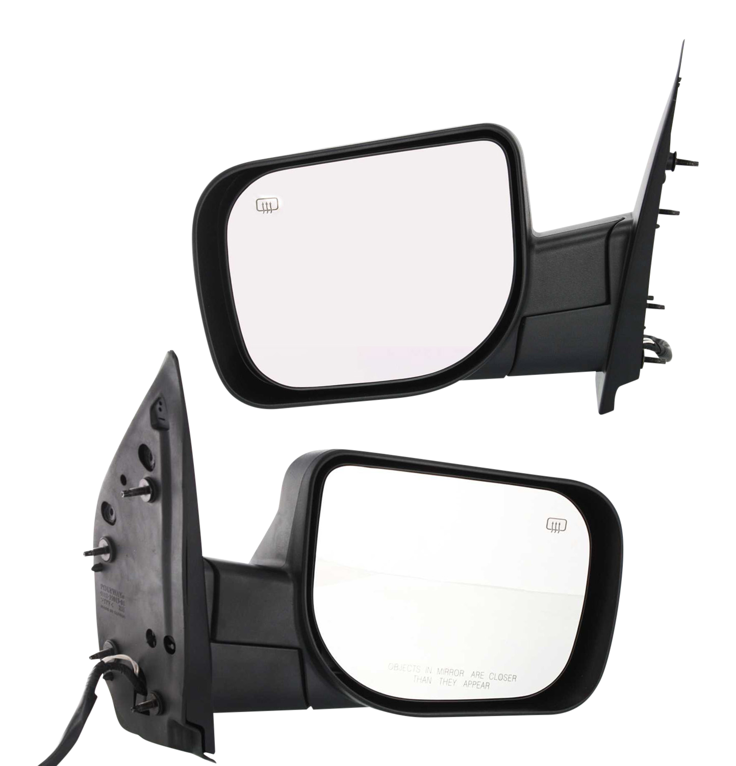 AM ARMADA TITAN 04-06 MIRROR RH AND LH Non Towing Power Manual Folding Heated Chrome w Memory No Auto dimming BSD and Signal Light SKU SET NS57ER Partslink NI1320173 NI1321173 OEM 96301ZC60A 96302ZC60A