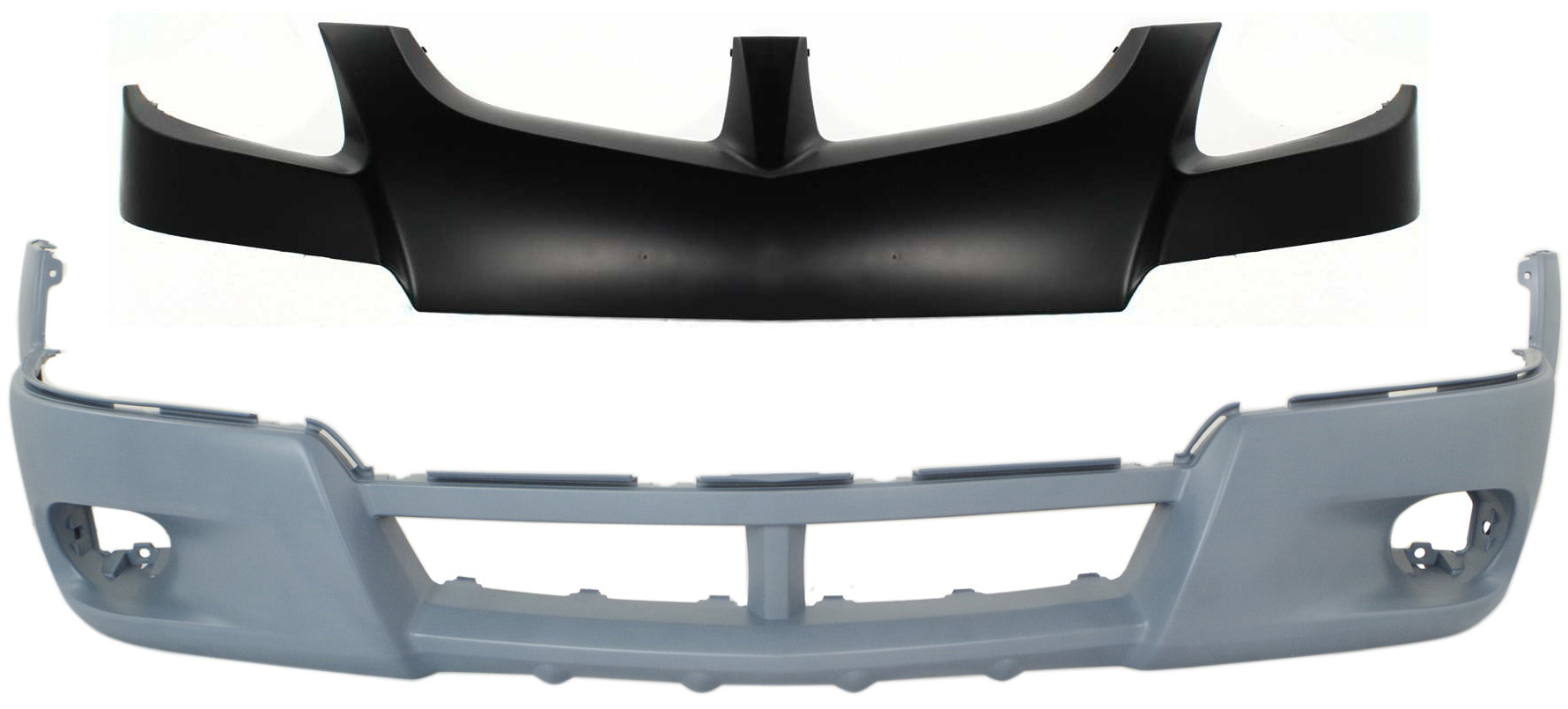 AM VIBE 03-04 FRONT BUMPER COVER Upper and Lower Primed SKU SET P010314P Partslink GM1000659 GM1000660 OEM 88972146-88973186