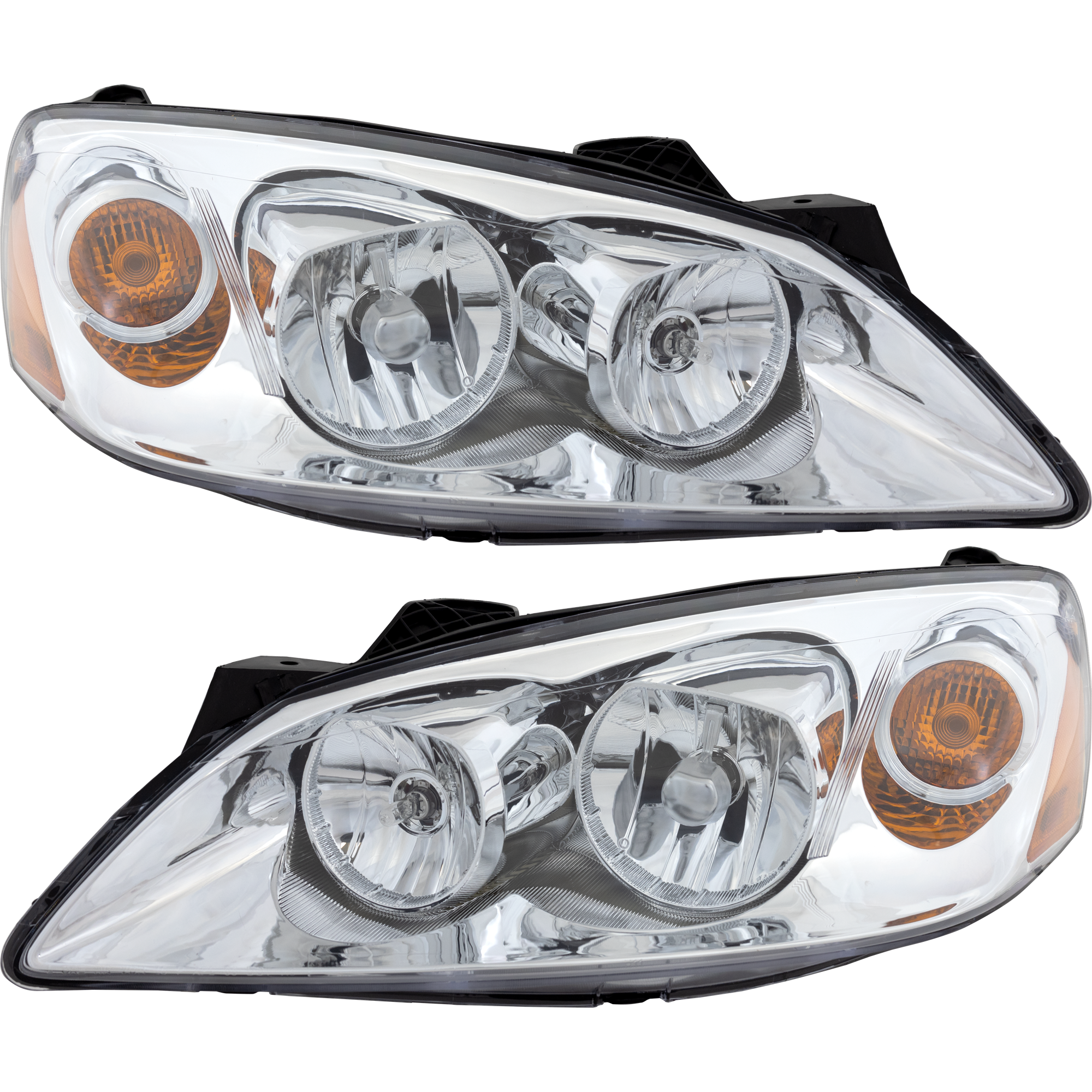 AM G6-05-10 HEAD LAMP RH AND LH Assembly Halogen w o CTF Package SKU SET P100111 Partslink GM2503255 GM2502255 OEM 20821144-20821143