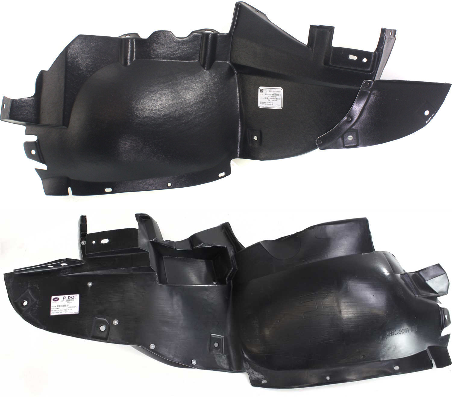 AM GRAND AM 99-04 FRONT FENDER LINER RH AND LH Front Section GT Model SKU SET P222119 Partslink GM1248133 GM1249133 OEM 22618672-22618673