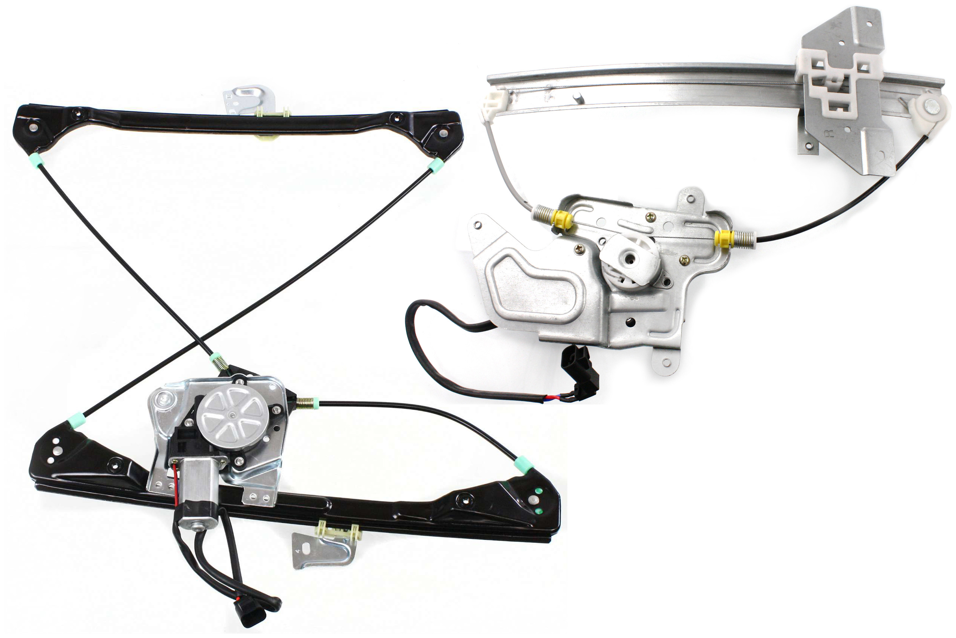 AM ALERO 99-04 GRAND AM 99-05 FRONT AND REAR WINDOW REGULATOR RH Power w Motor SKU SET P462903-2R Partslink GM1351122 GM1551104 OEM 22702138-22730702