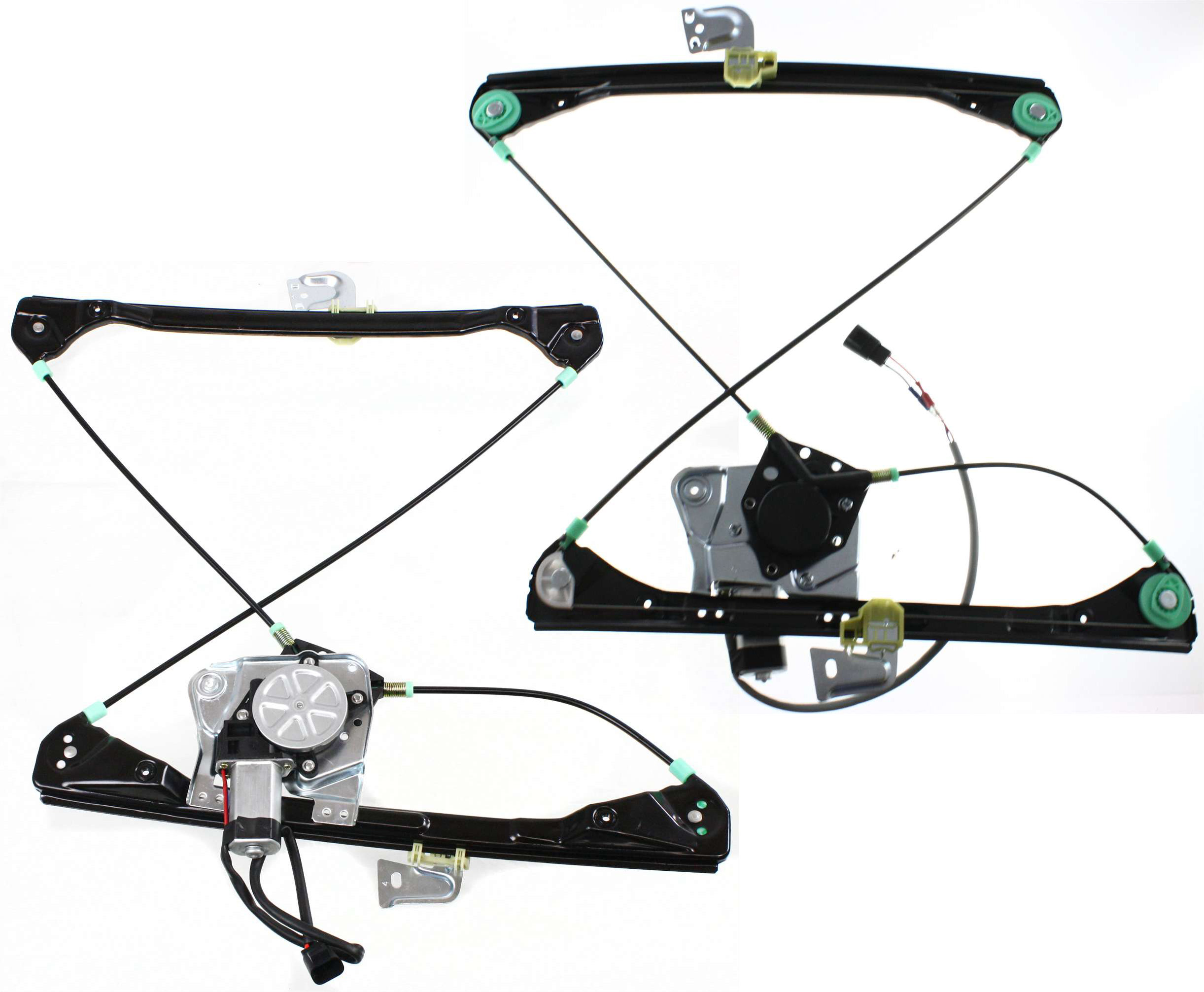 AM ALERO 99-04 GRAND AM 99-05 FRONT WINDOW REGULATOR RH AND LH Power w Motor Sedan SKU SET P462903 Partslink GM1351122 GM1350122 OEM 22702138-22702137