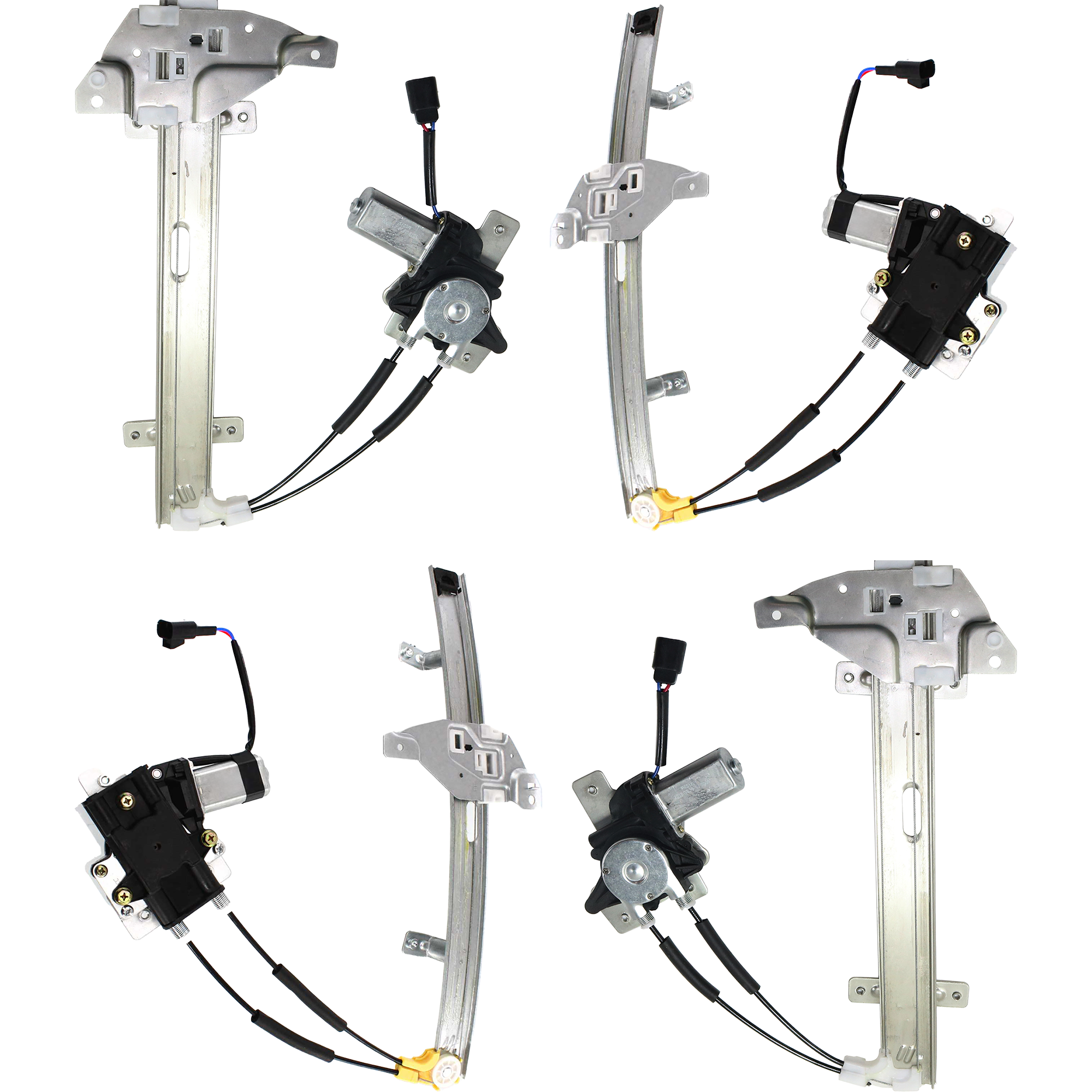 AM GRAND PRIX 97-03 FRONT AND REAR WINDOW REGULATOR RH AND LH Power w Motor Sedan SKU SET P462905-4 Partslink GM1351123 GM1350123 GM1551102 GM1550102 OEM 10315137-10315138-10321731-103
