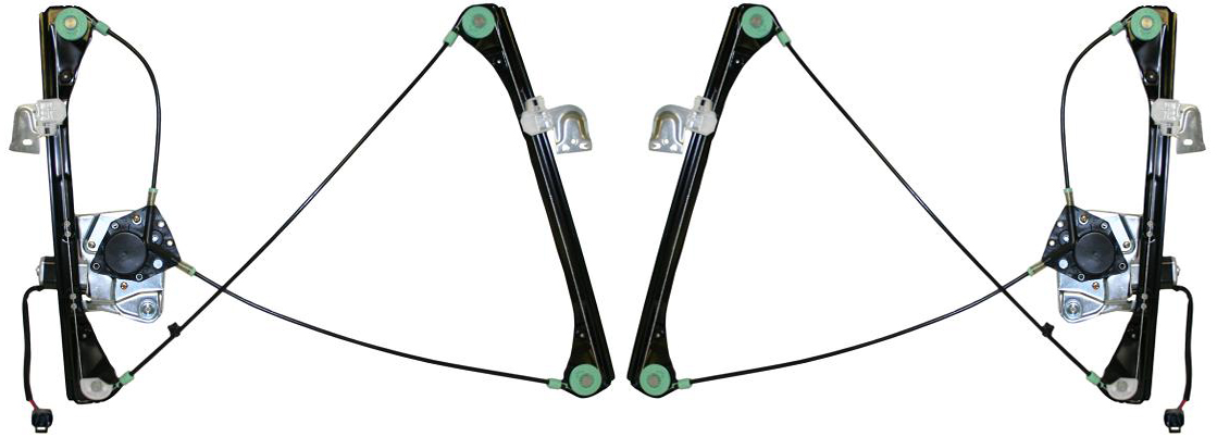 AM ALERO 99-04 GRAND AM 99-05 FRONT WINDOW REGULATOR RH AND LH Power w Motor Coupe SKU SET P462907 Partslink GM1351126 GM1350126 OEM 22702142-22702141
