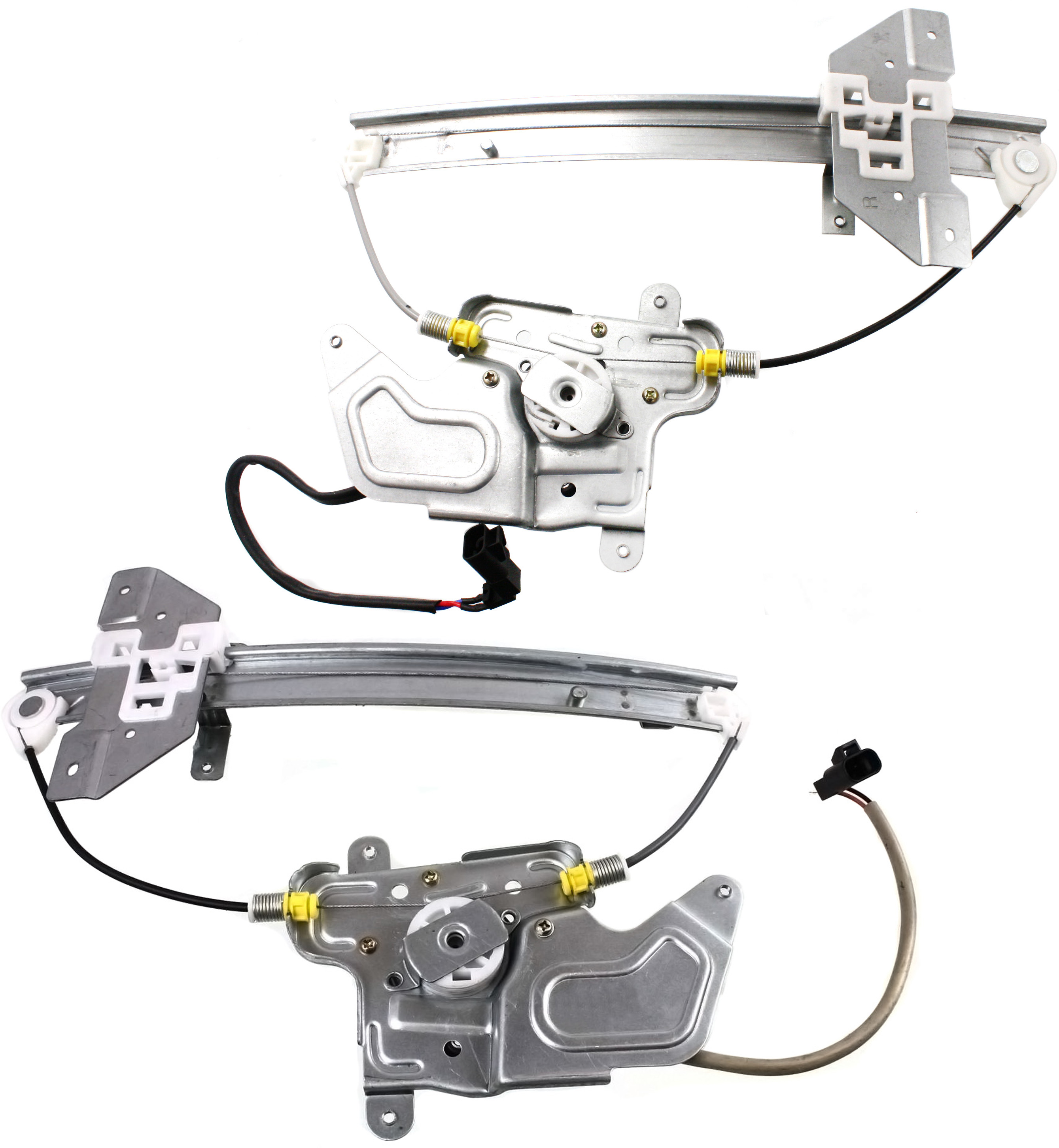 AM ALERO 99-04 GRAND AM 99-05 REAR WINDOW REGULATOR RH AND LH Power w Motor Sedan SKU SET P491703 Partslink GM1551104 GM1550104 OEM 22730702-22730703