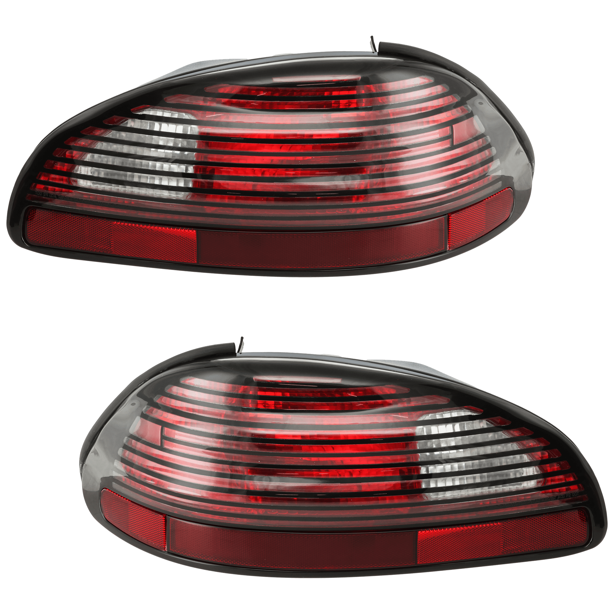 AM GRAND PRIX 97-03 TAIL LAMP RH AND LH Lens and Housing Halogen CAPA SKU SET P730103Q Partslink GM2818101C GM2819101C OEM 5978571-5978572