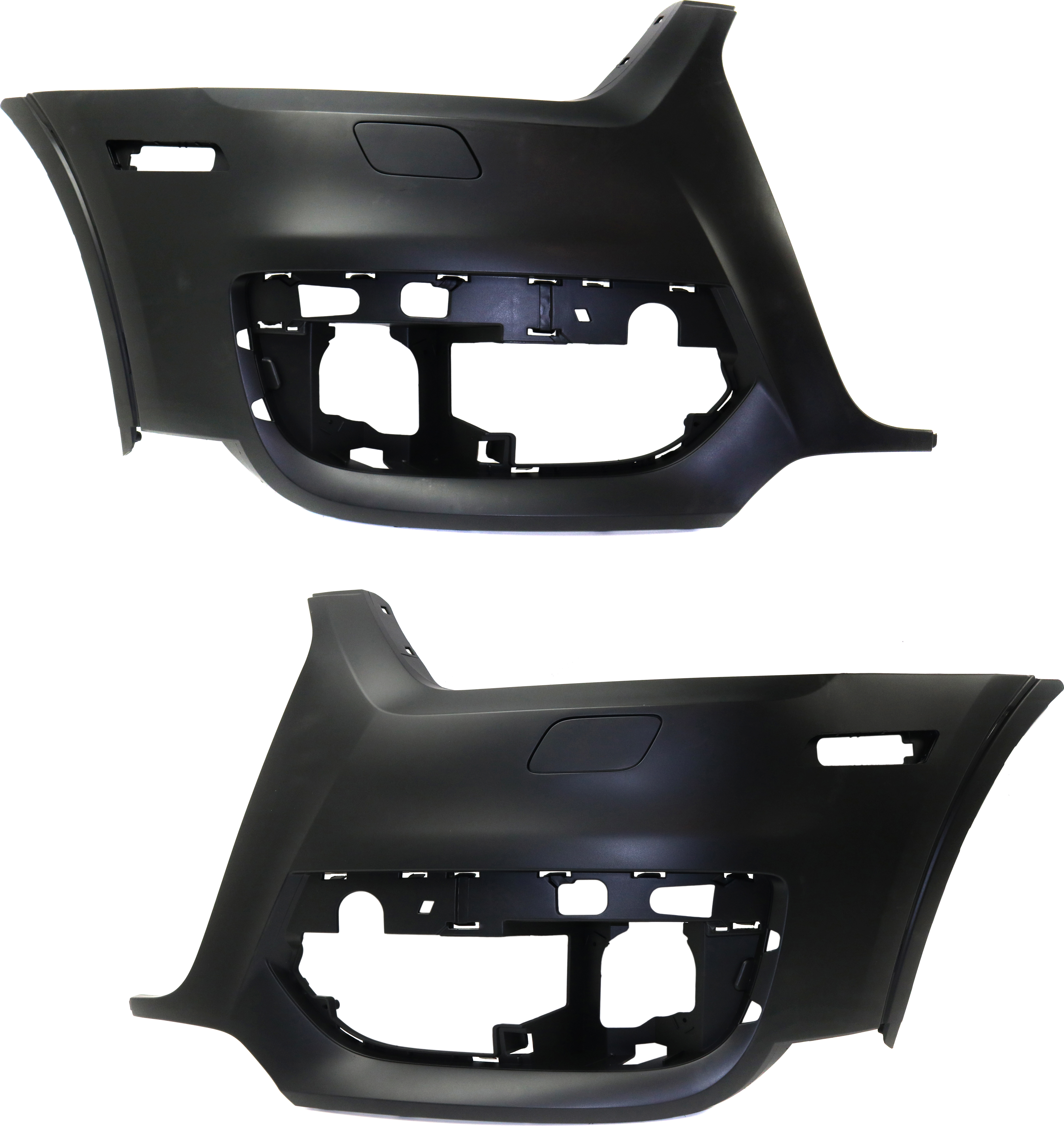 AM Q3-15-15 FRONT BUMPER COVER RH AND LH Primed w o PAS and PPAS Holes CAPA SKU SET RA01030001PQ Partslink AU1017102C AU1016102C OEM 8U0807066JGRU 8U0807065JGRU