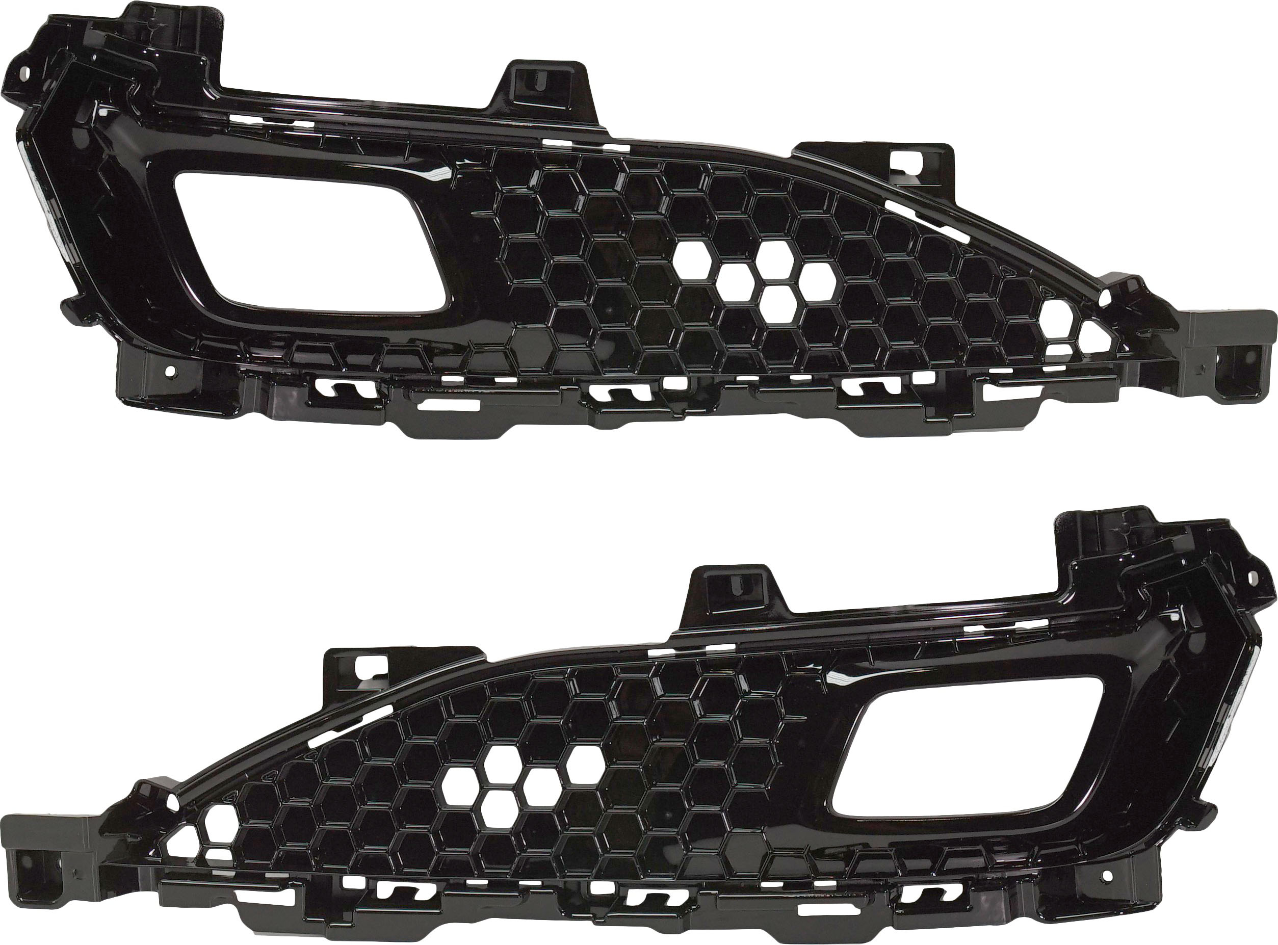 AM TLX 18-20 FRONT BUMPER GRILLE RH AND LH Outer w Fog Light Hole Advance Base Elite Technology Models SKU SET RA01550007 Partslink AC1039120 AC1038120 OEM 71102TZ3A40-71107TZ3A40